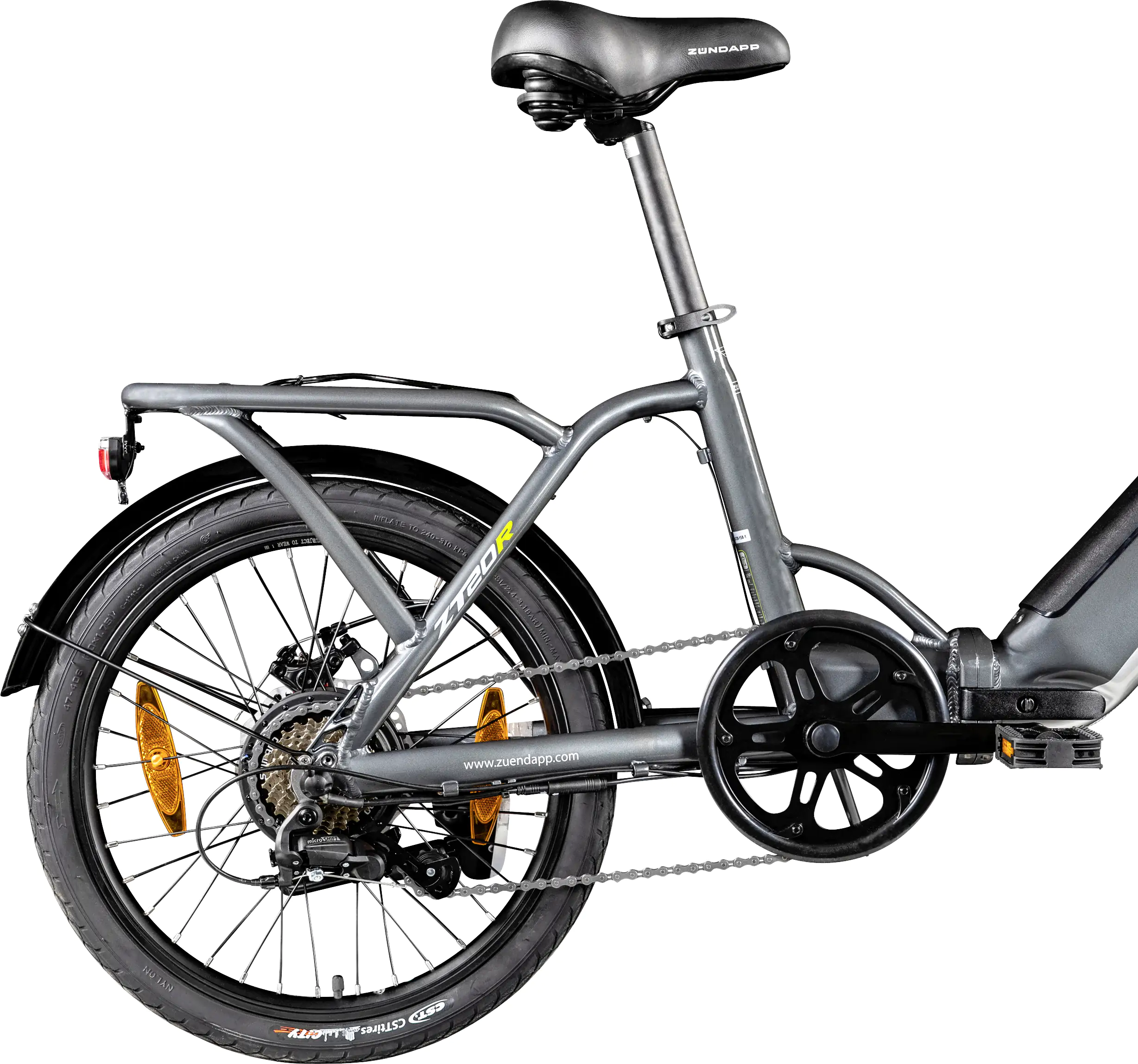 Zündapp E-Bike Faltrad ZT20R 20 Zoll RH 35cm 6-Gang 468 Wh grau grün