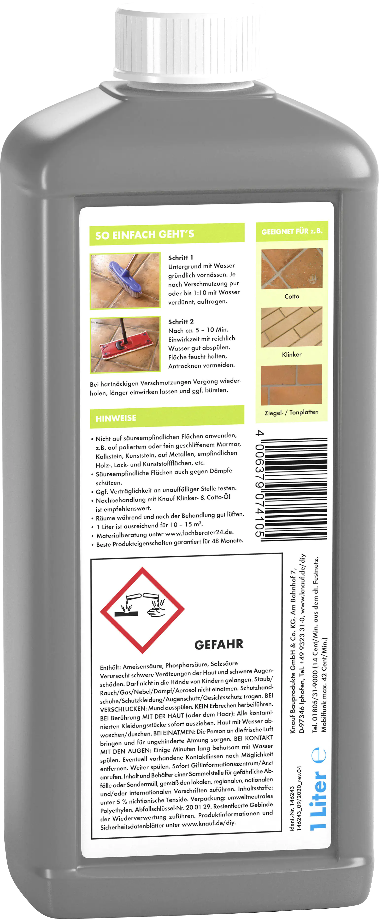 Knauf Klinker- & Cotto-Reiniger 1 L