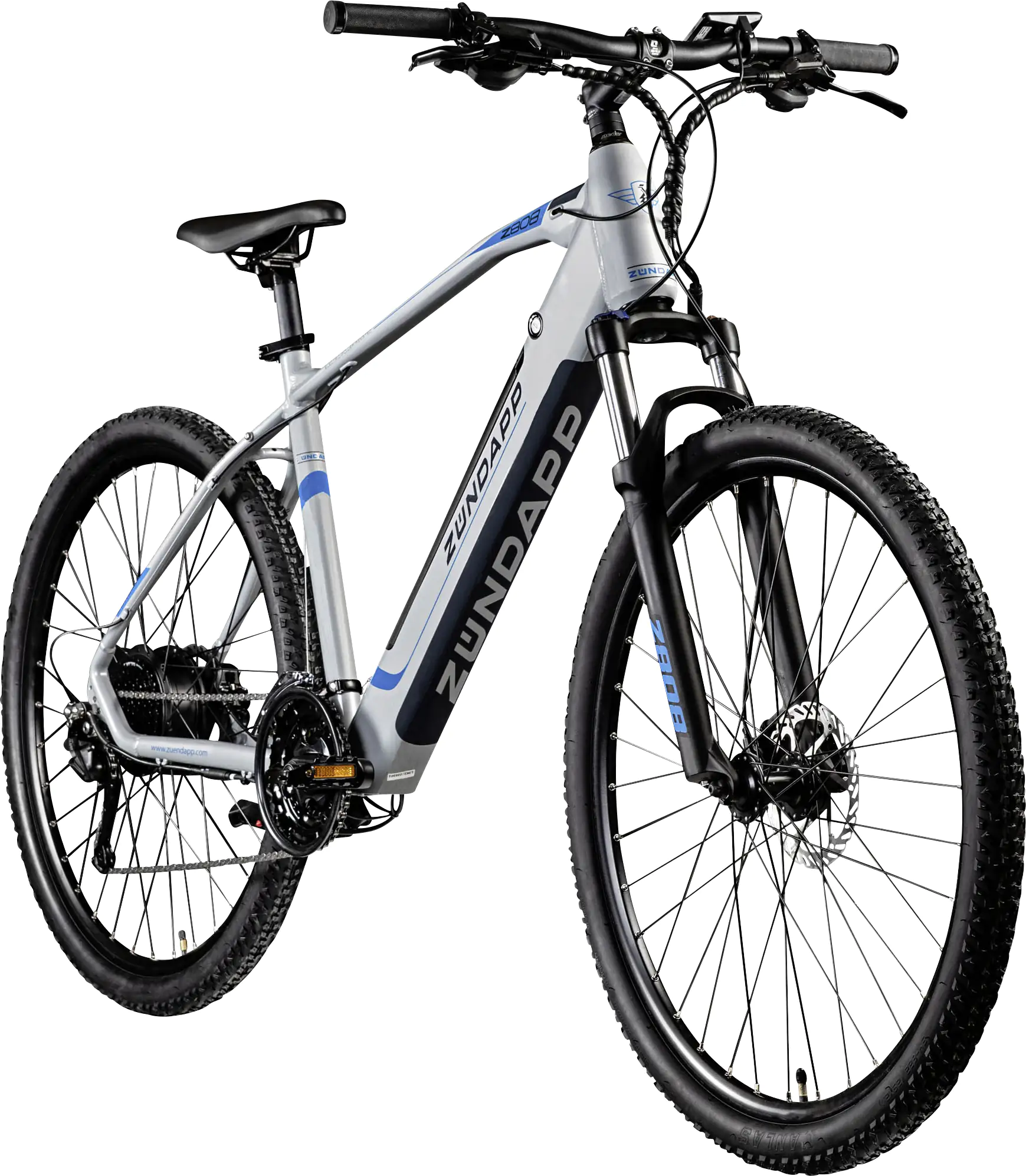Zündapp E-Bike MTB Z808 29 Zoll RH 48cm 24-Gang 504 Wh silber blau