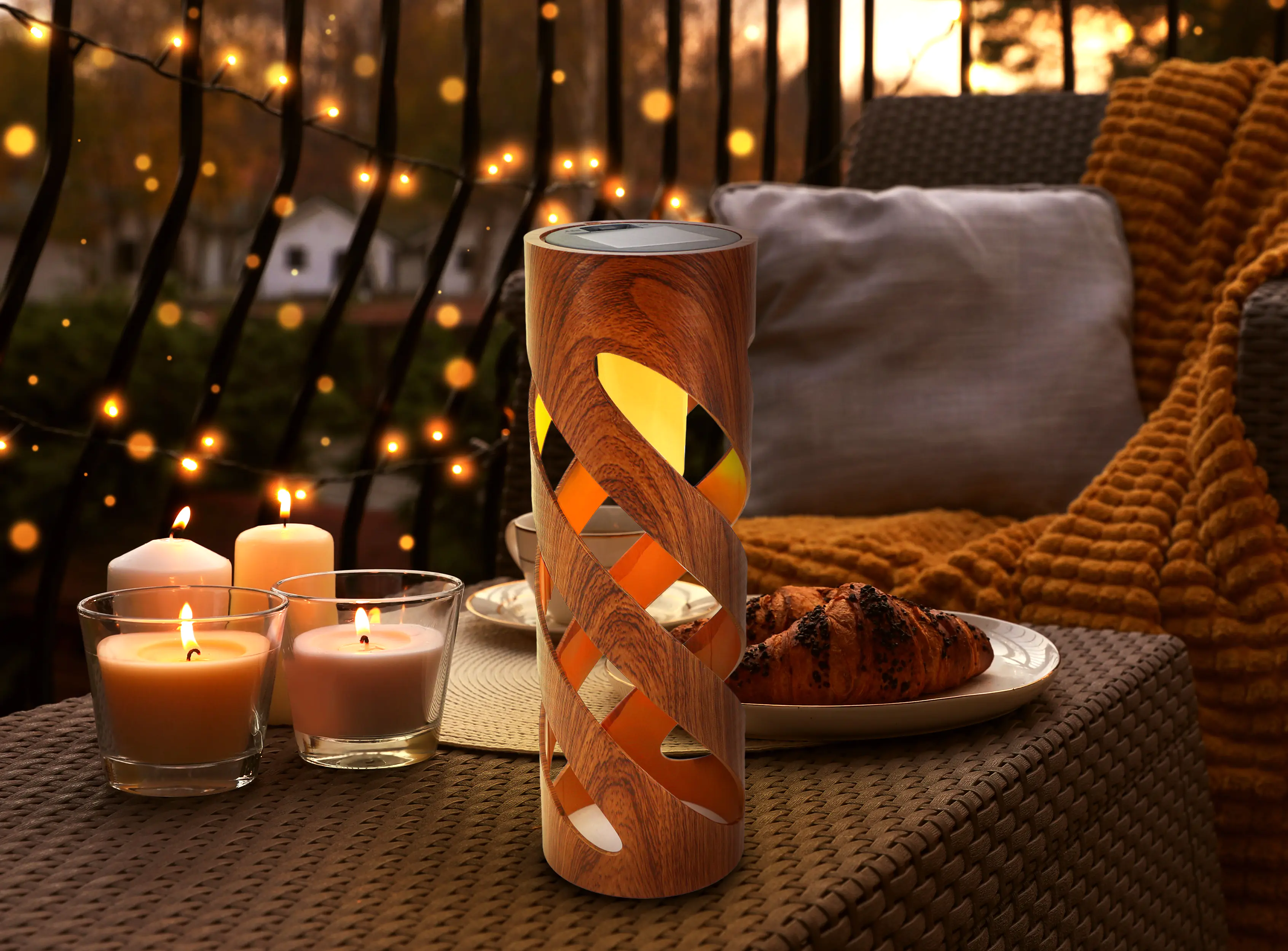 Light & More LED Solarleuchte Durra braun Light & More LED Solarleuchte Durra braun