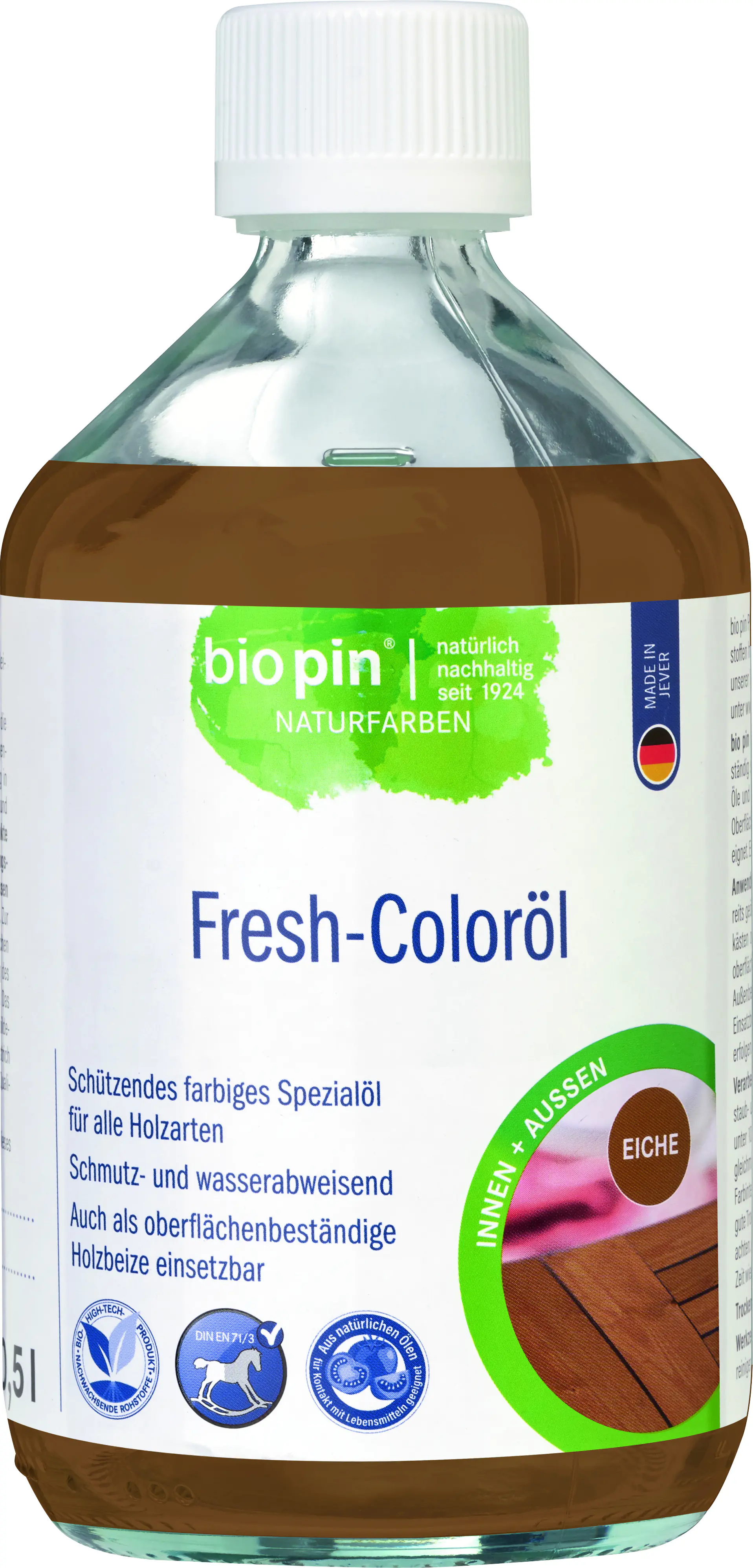 Biopin Naturfarben Holz-Coloröl 500 ml eiche