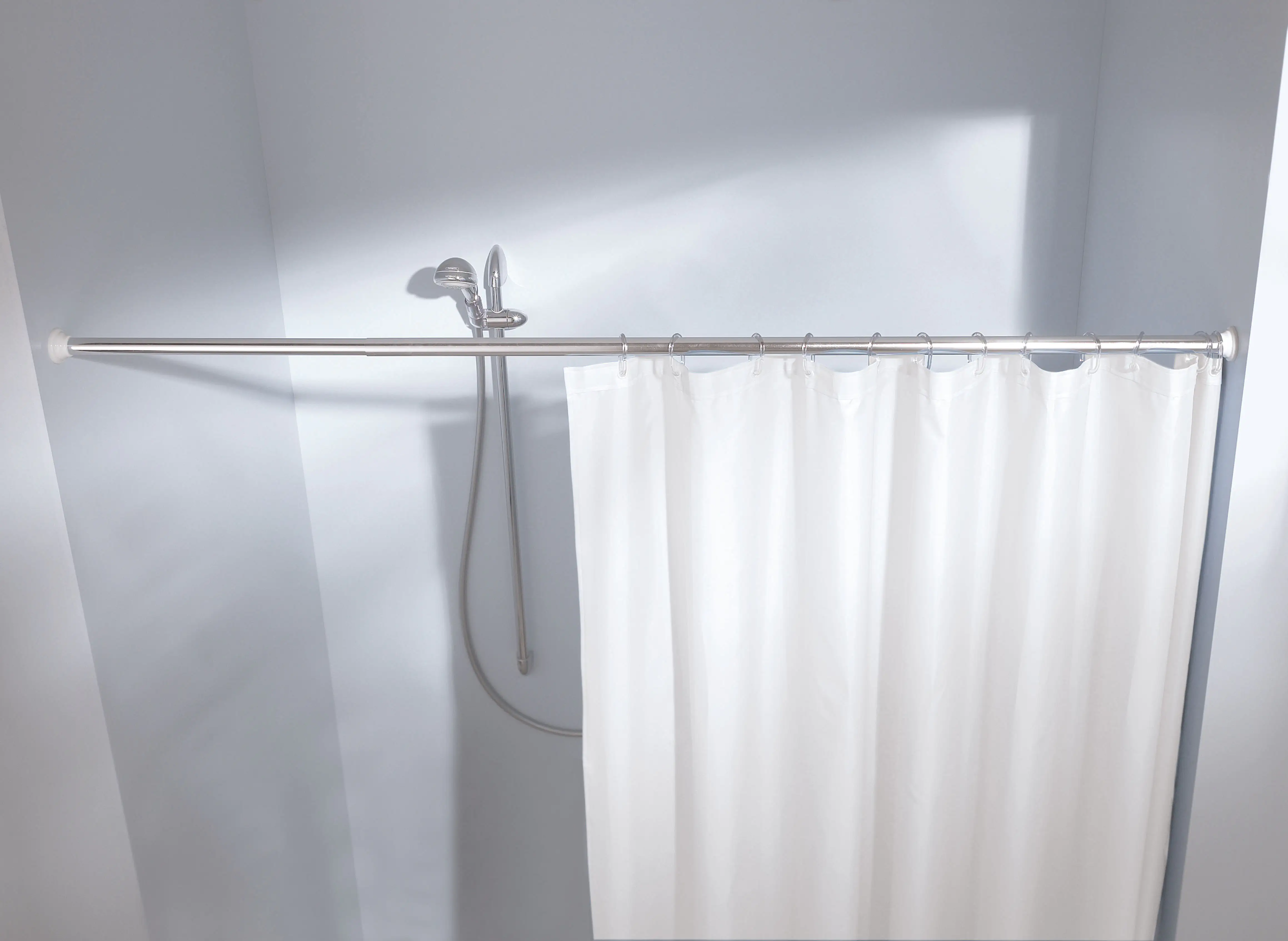 Kleine Wolke Federstange für Duschvorhang 75 - 125 cm / Ø 2,1 cm / chrom