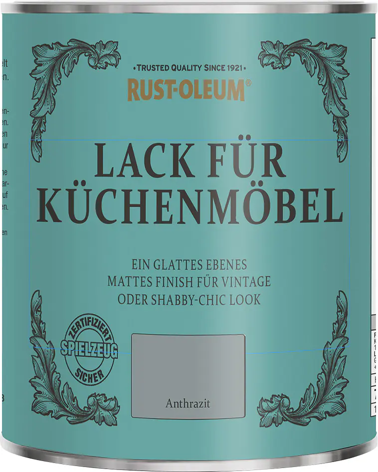 Rust-Oleum Lack für Küchenmöbel 750 ml anthrazit