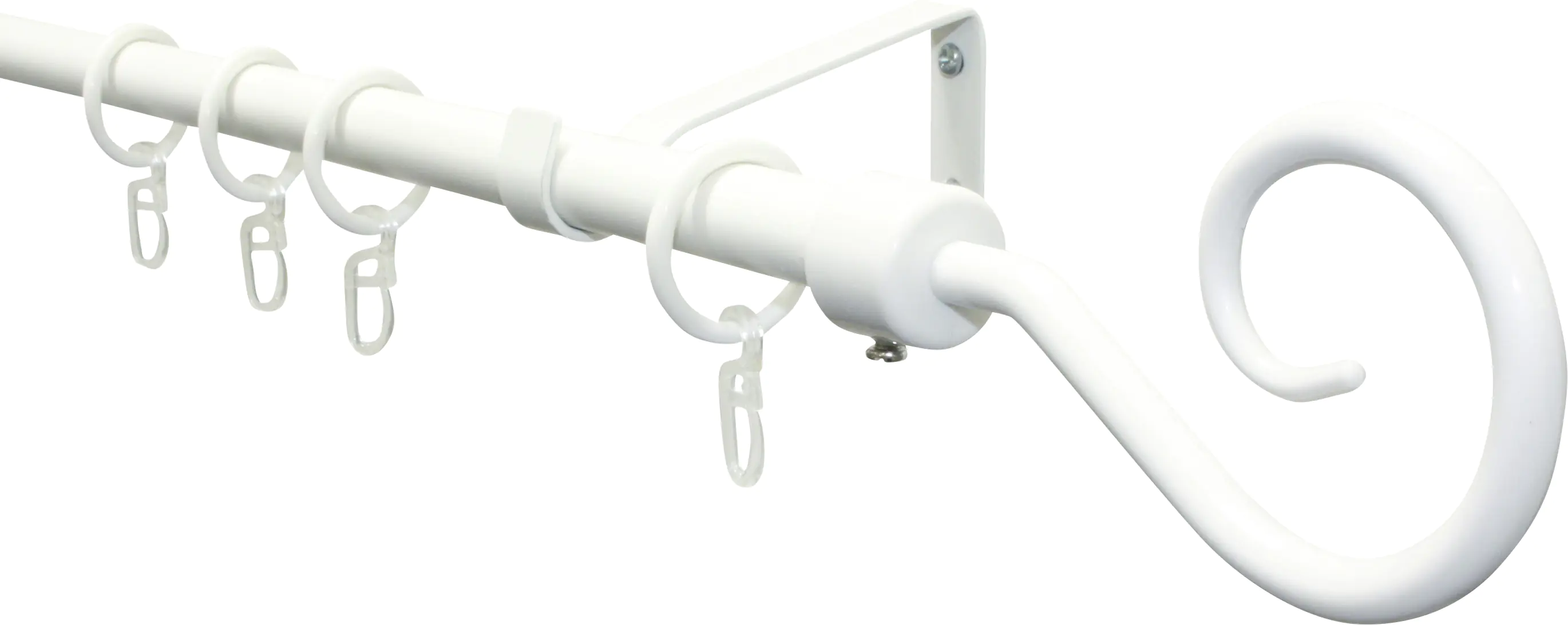 Gardinia Gardinenstangen-Set Hook 1-Lauf Ø 13-16 mm weiß 130 - 240 cm