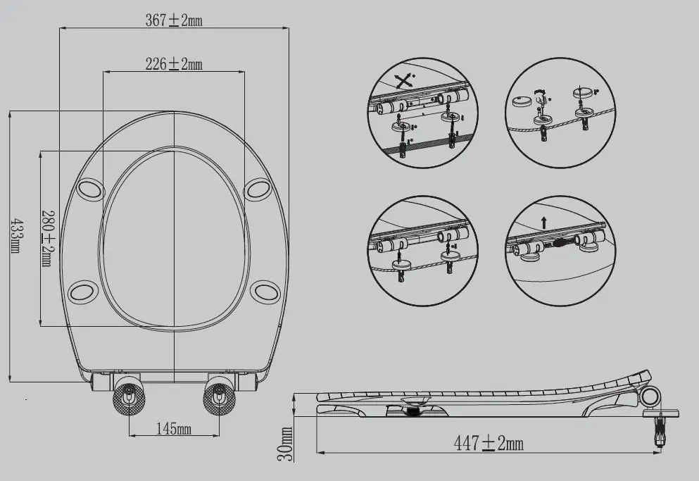 Primaster WC-Sitz mit Absenkautomatik Houston weiß
