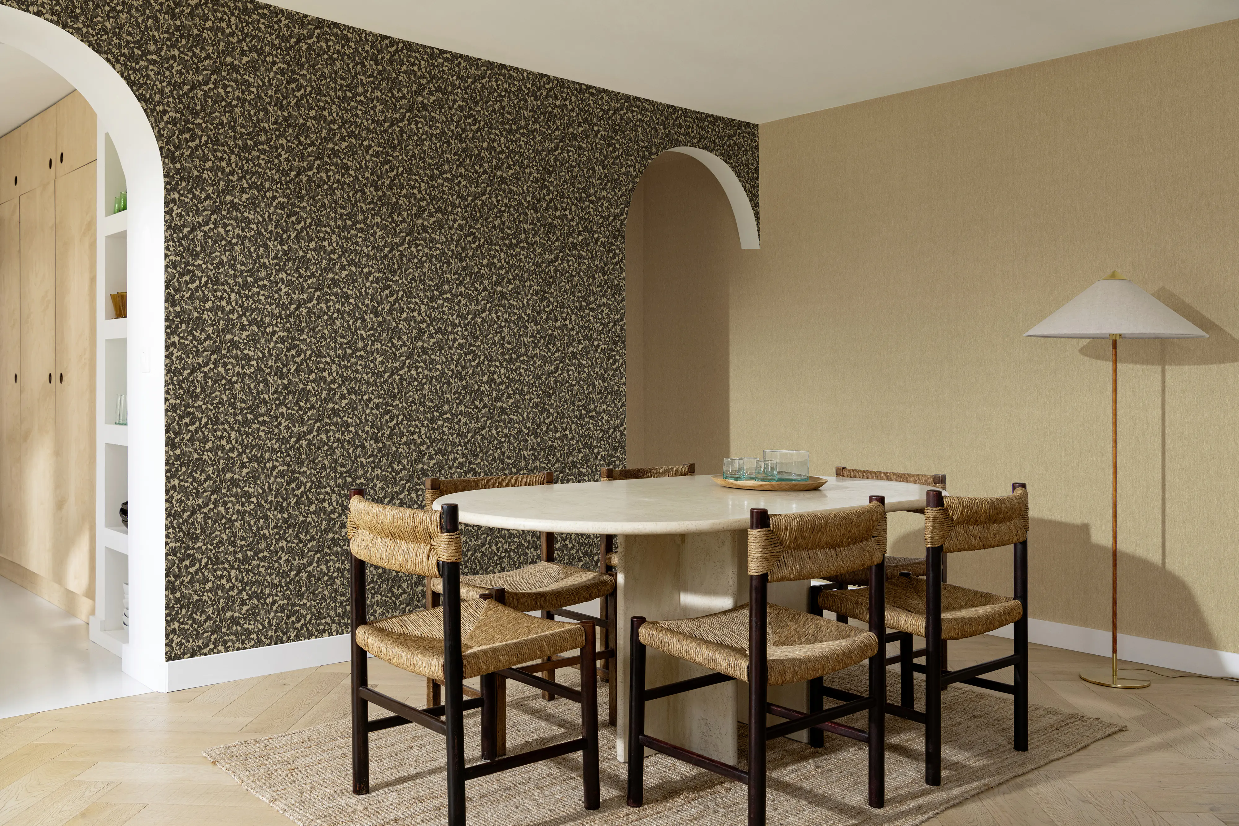 Rasch Vliestapete Uni Sky Lounge gold 10,05 x 0,53 m