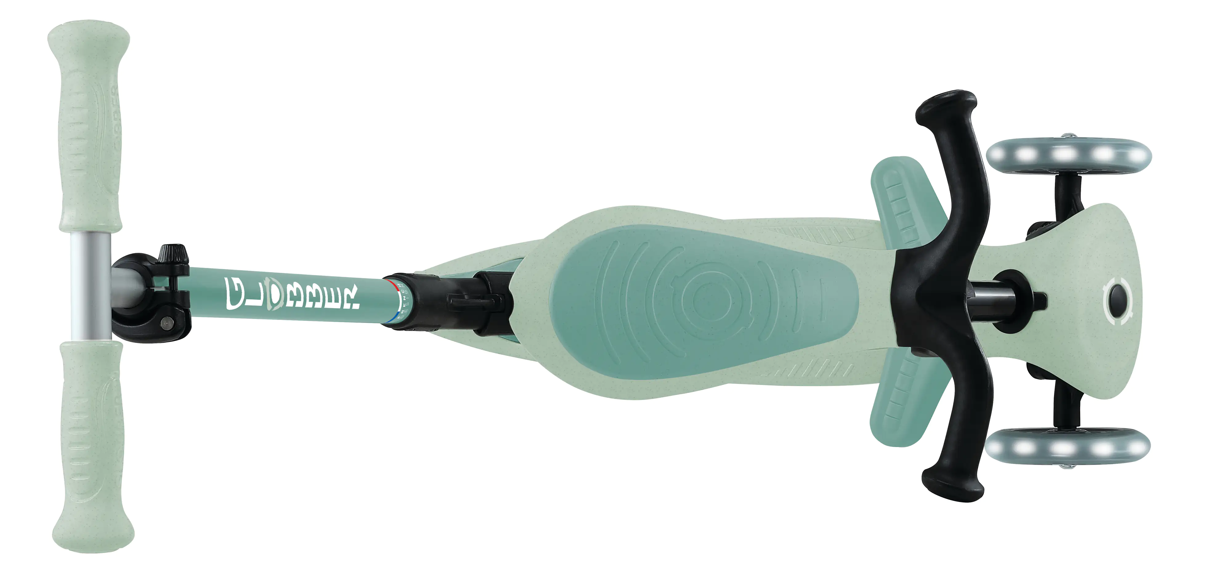 Globber 3-in-1 Fahrzeug Go-Up Active Lights Eco pistazie mit Leuchtrollen