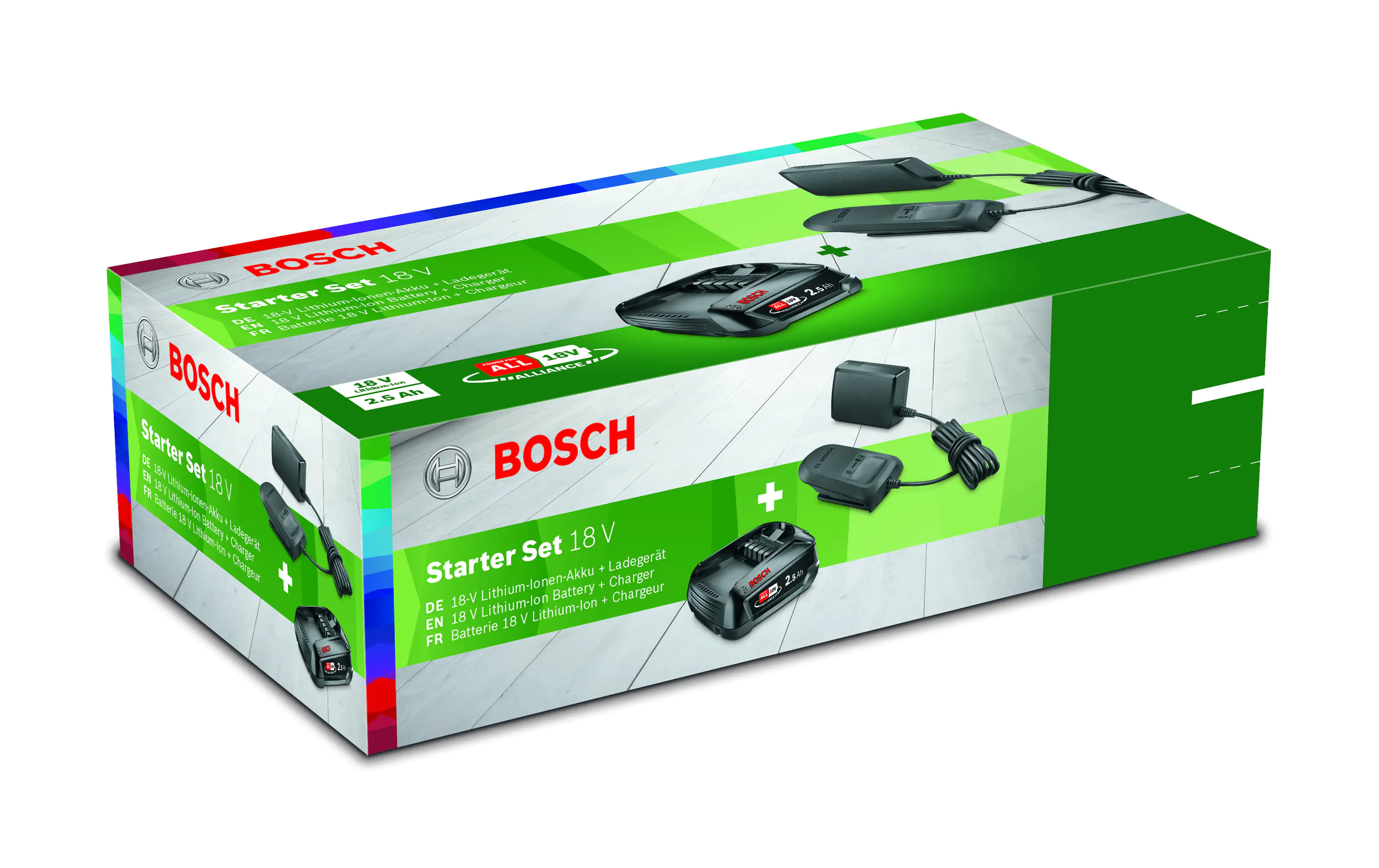 Bosch Akku-Starter-Set 18 V 2,5 Ah mit Akku & Ladegerät