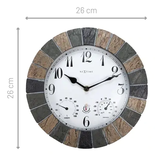 Nextime Außenwanduhr Aster Ø 26 cm Nextime Außenwanduhr Aster Ø 26 cm