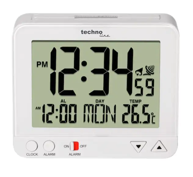 Technoline Funkwecker WT 195 digital weiß Technoline Funkwecker WT 195 digital weiß