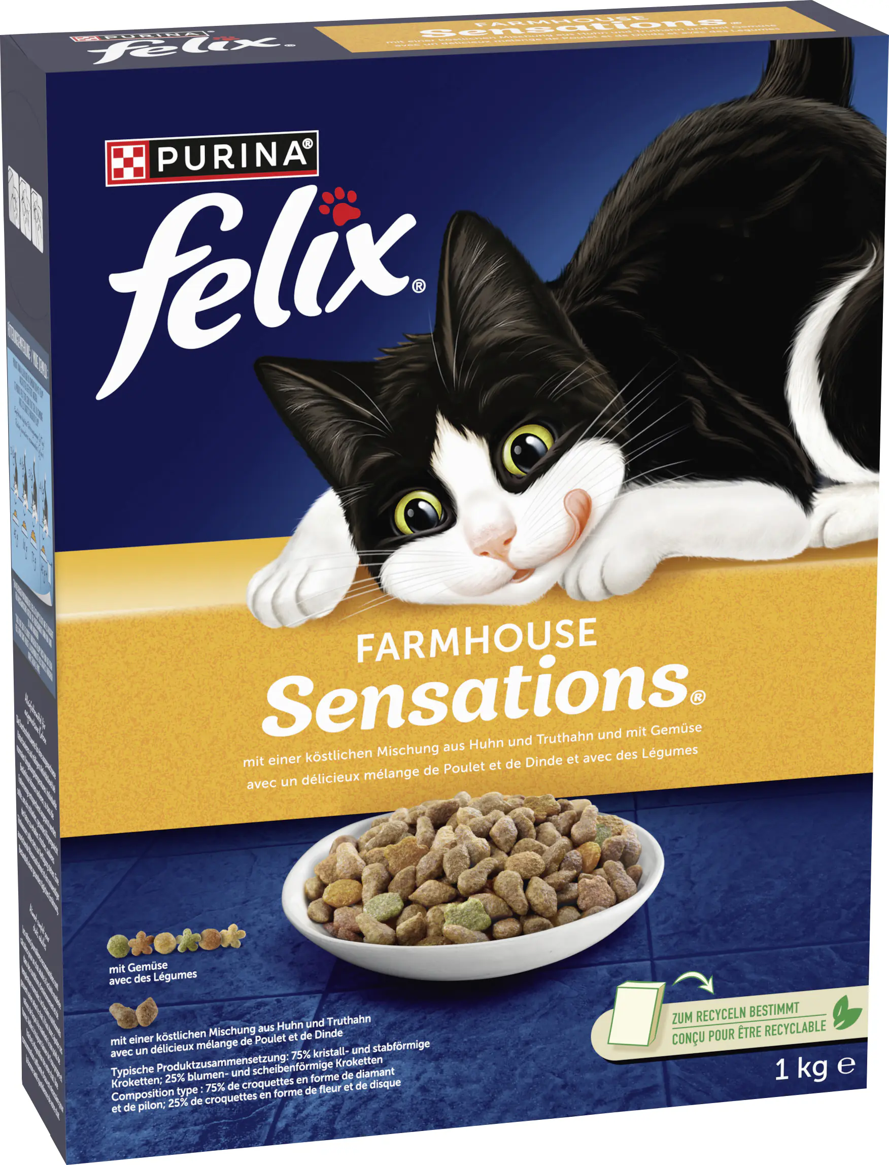 Felix Farmhouse Sensations mit Huhn Truthahn und Gemüse 1 kg