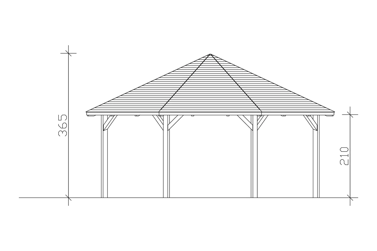 SKAN HOLZ Pavillon Nice 4 Leimholz, natur