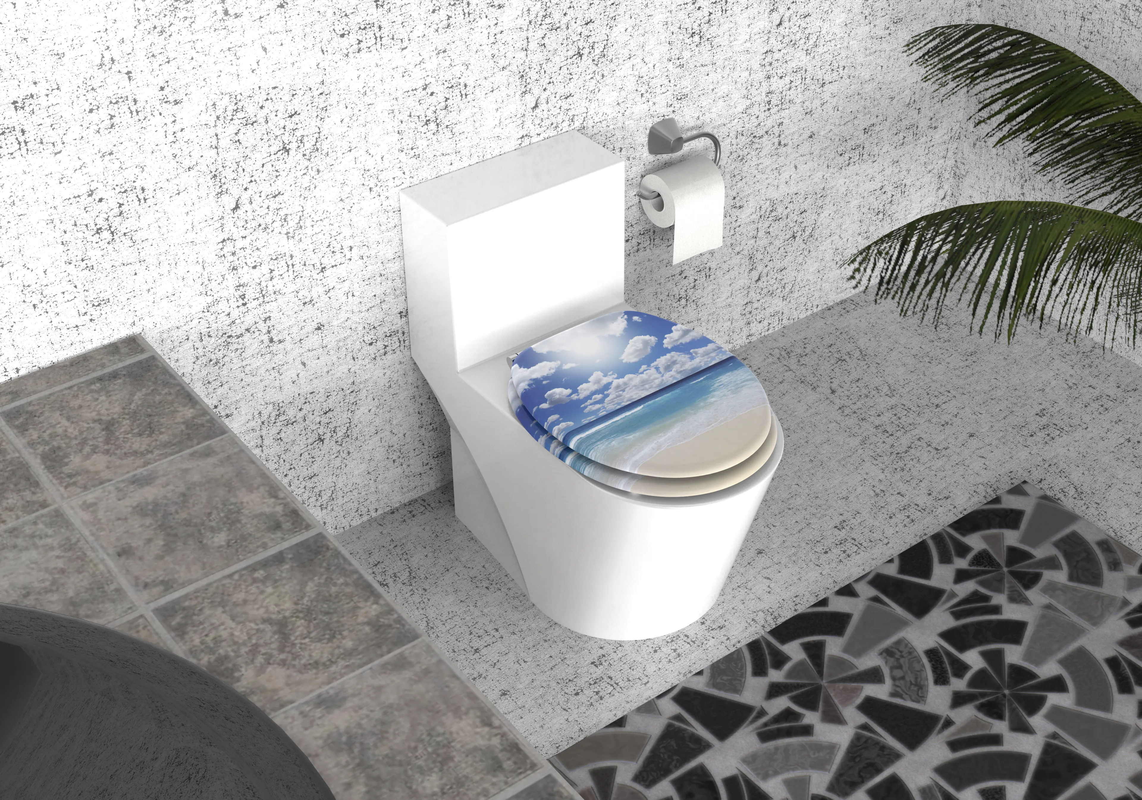 Duschwell MDF WC-Sitz soft touch Meer Duschwell MDF WC-Sitz soft touch Meer