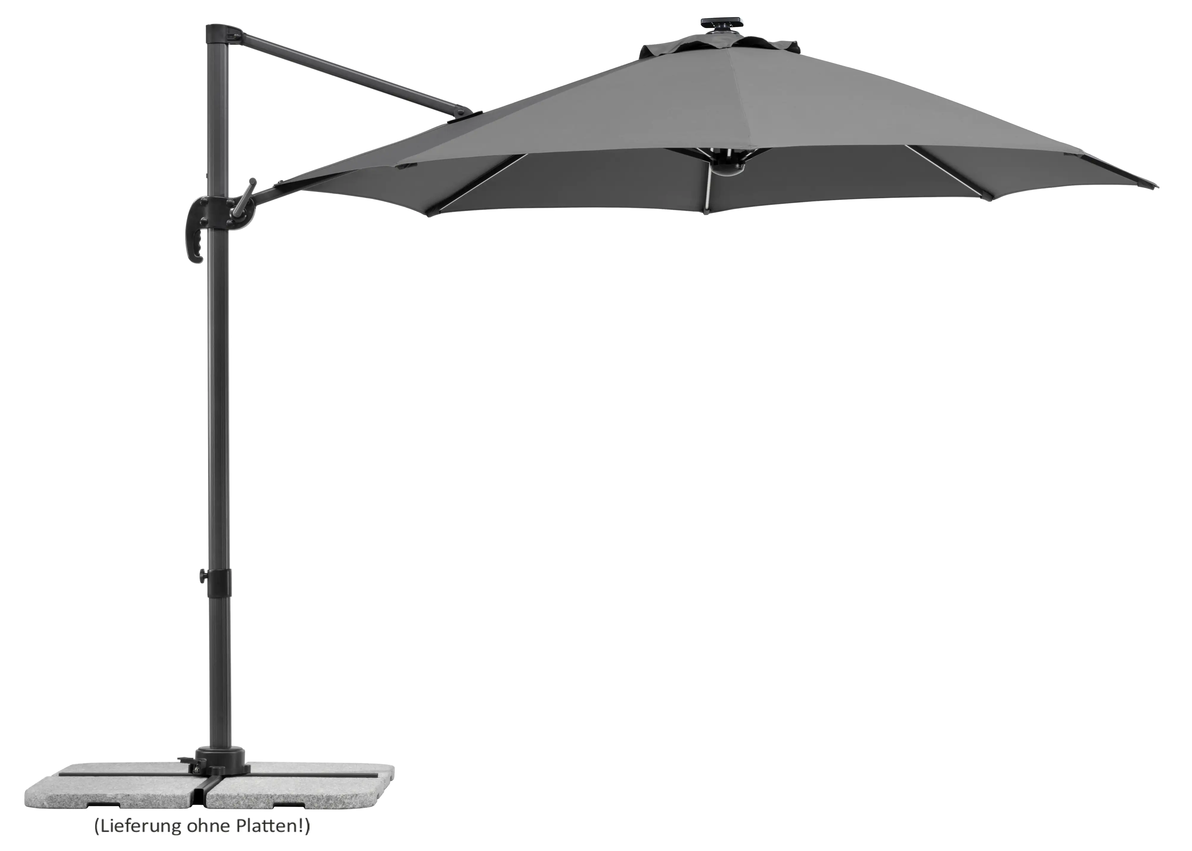Schneider Ampelschirm Rhodos Blacklight anthrazit Ø 300 cm Schneider Ampelschirm Rhodos Blacklight anthrazit Ø 300 cm