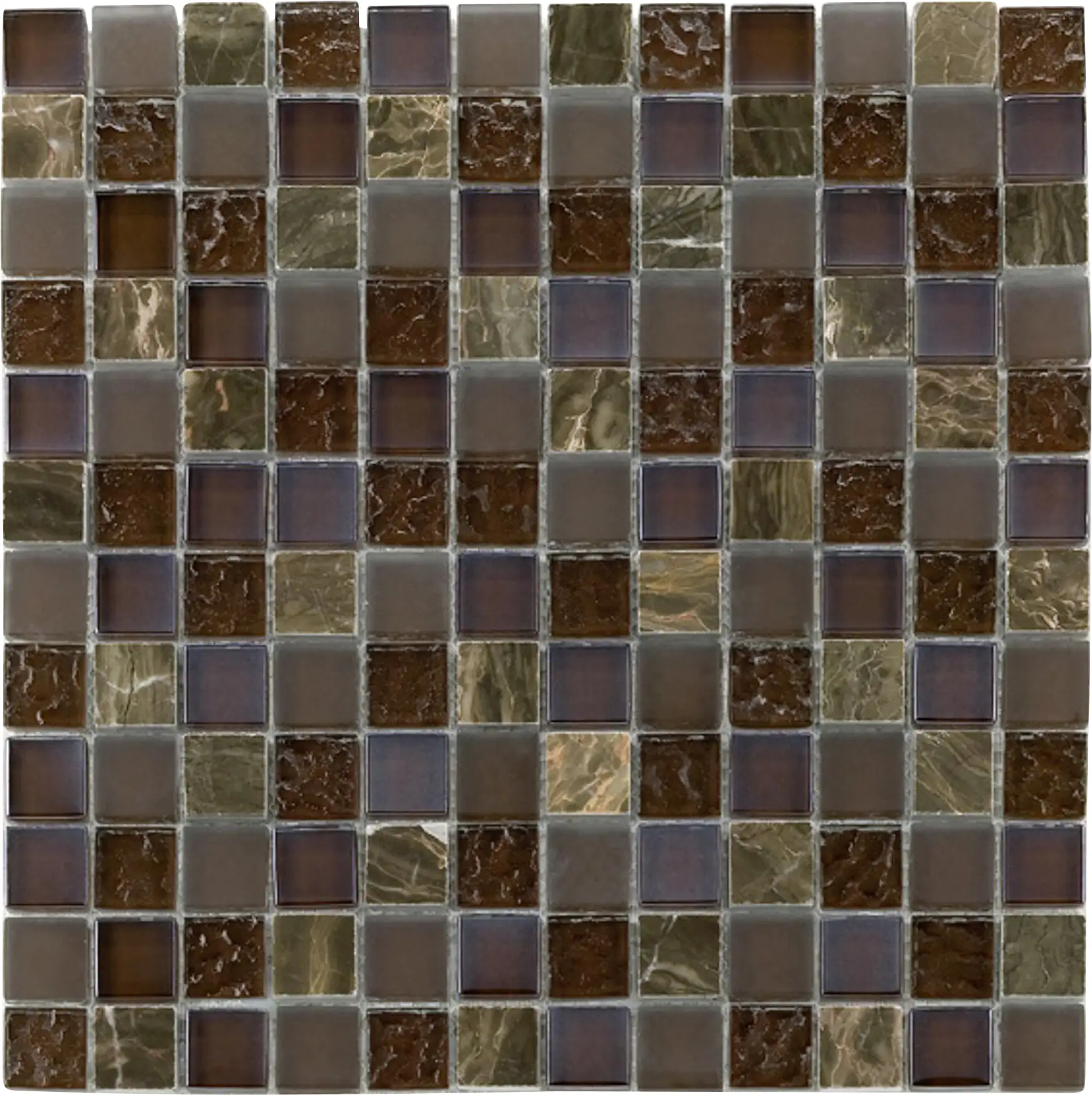 Mosaikfliese Rustica Maxi 30 x 30 cm braun Steinmaß: ca. 2,3 x 2,3 cm