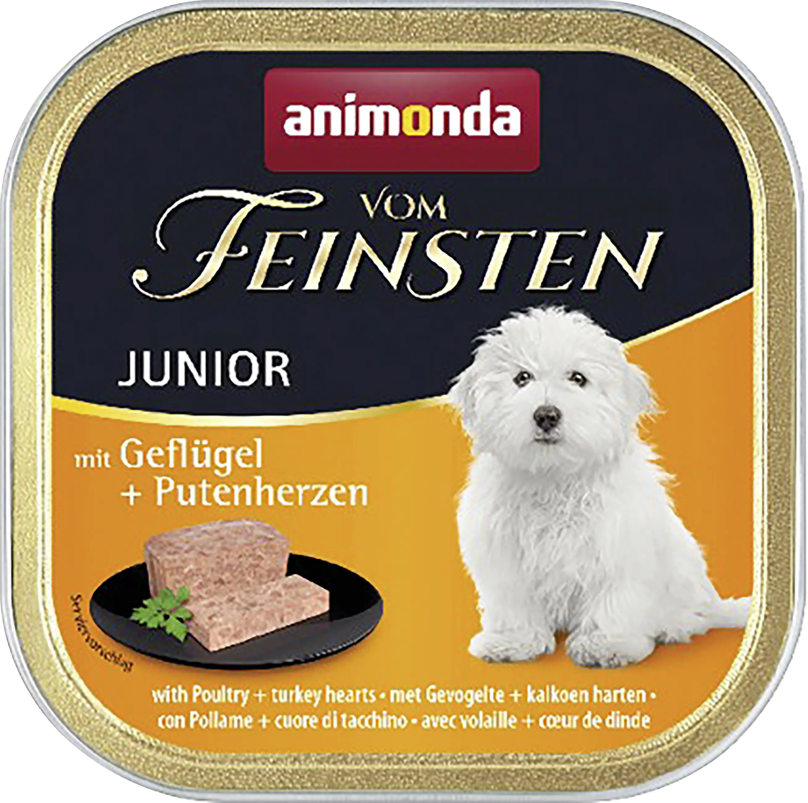 Animonda vom Feinsten Hundenassfutter Junior 150 g Geflügel & Putenherzen