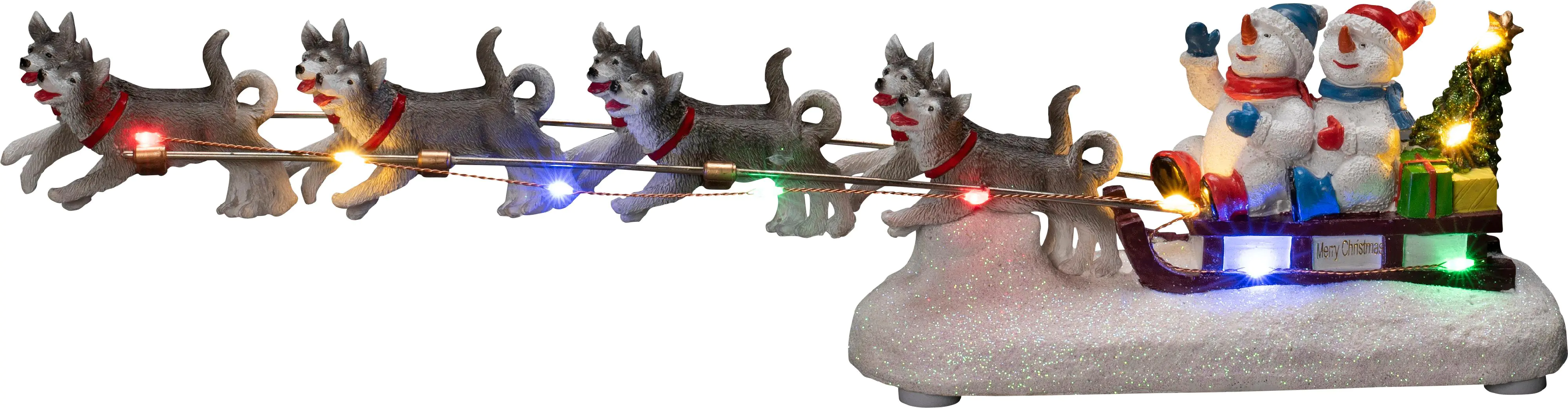 Konstsmide LED Szenerie Schneemann mit Hundeschlitten für Innen Konstsmide LED Szenerie Schneemann mit Hundeschlitten für Innen