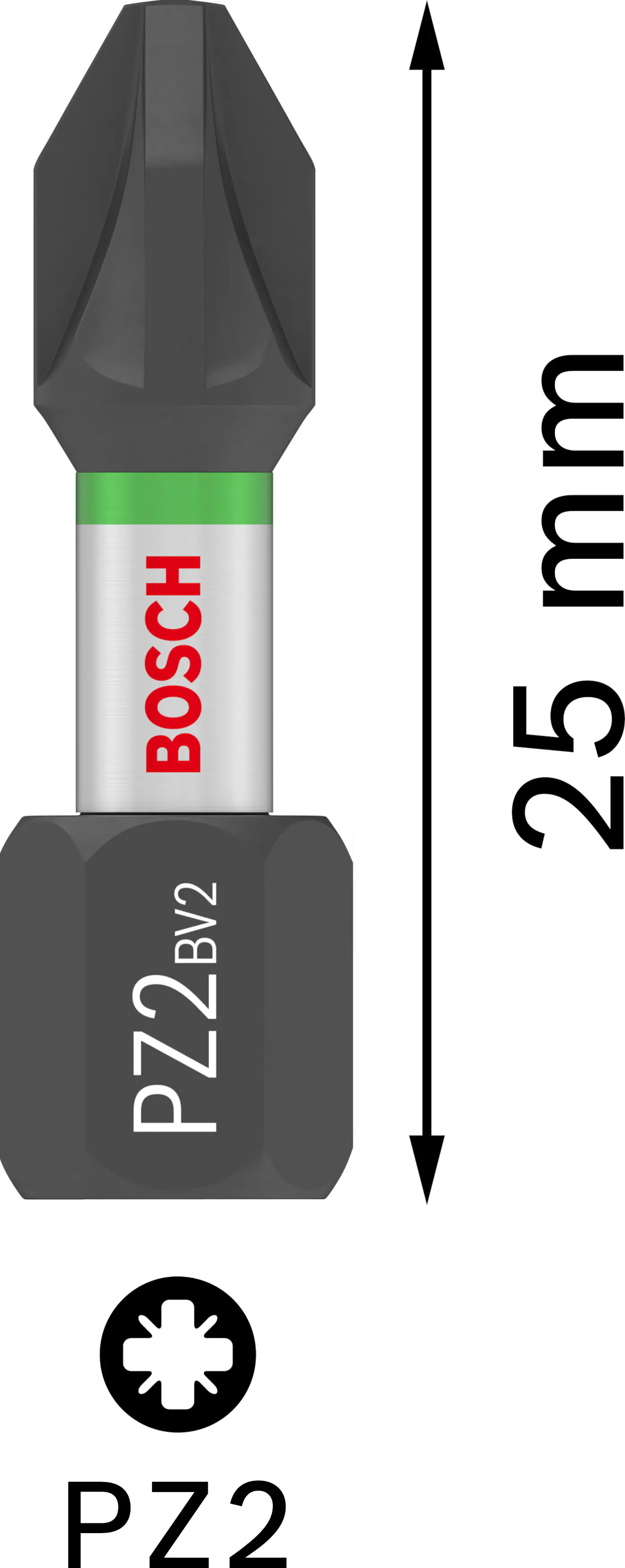 Bosch PRO Impact Bit PZ2 25 mm 25-teilig