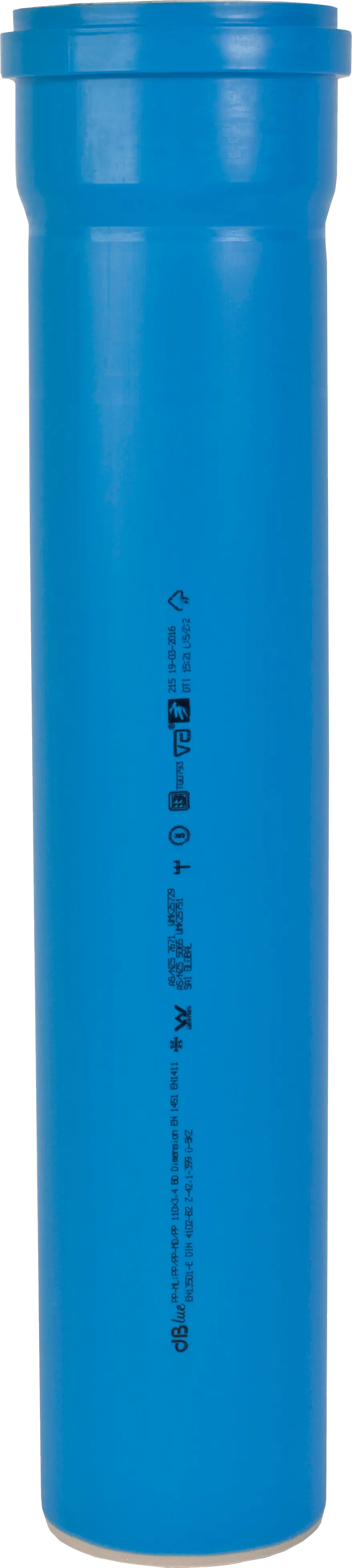 Marley Abwasserrohr dBlue DN 90 schalldämmend 100 cm blau