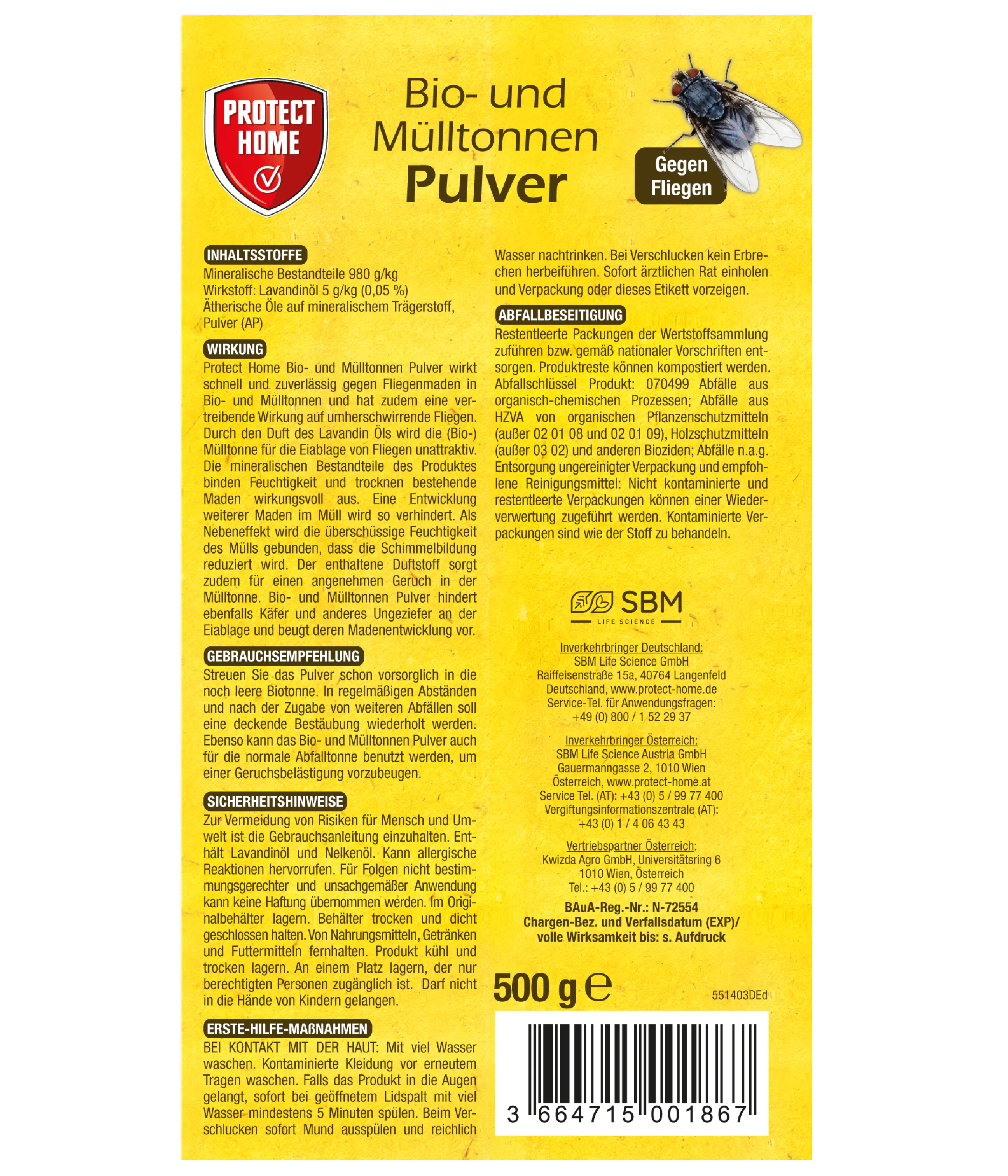 Protect Home Natria Bio- und Mülltonnen Pulver 500 g