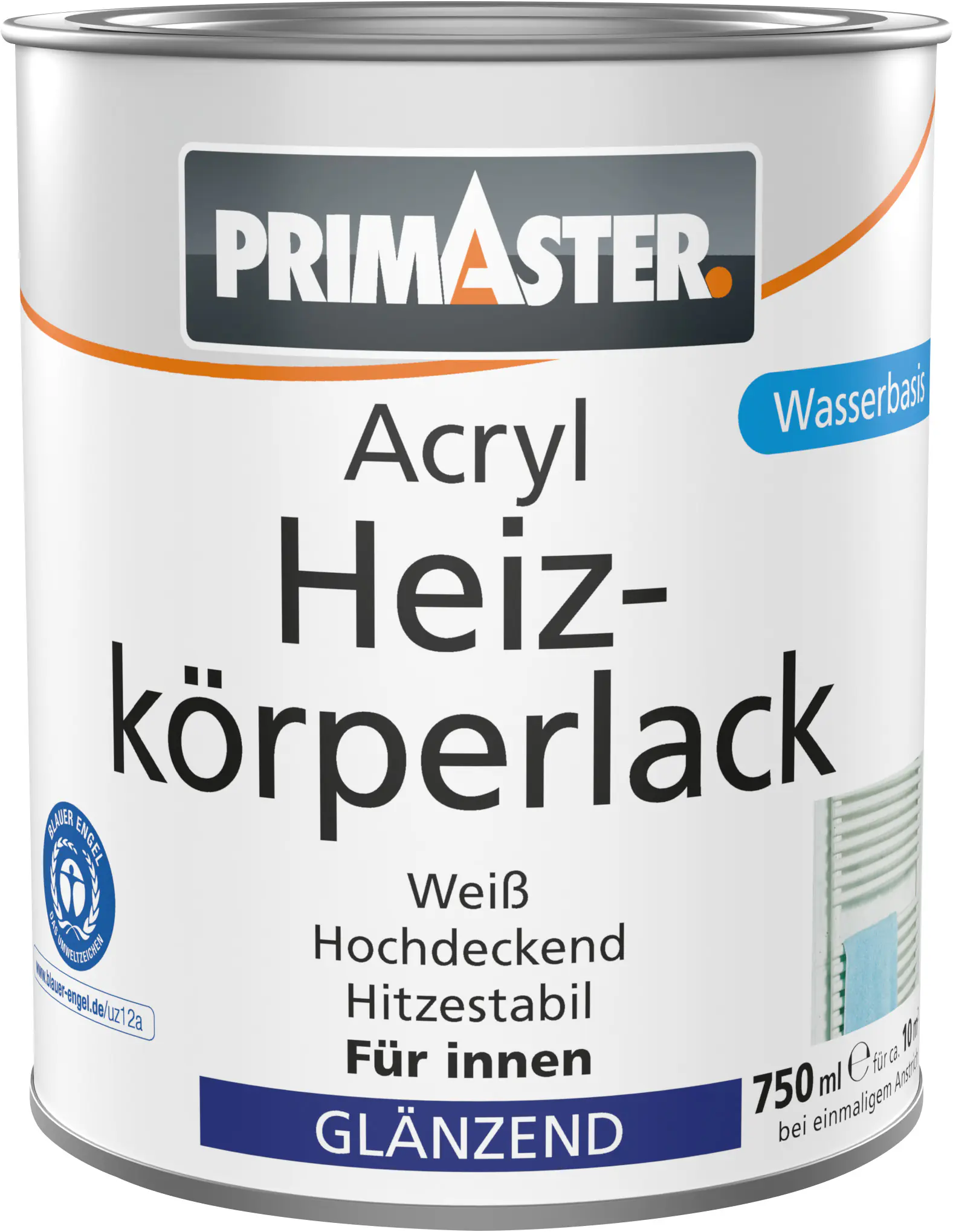 Primaster Acryl Heizkörperlack weiß glänzend 750 ml Primaster Acryl Heizkörperlack weiß glänzend 750 ml