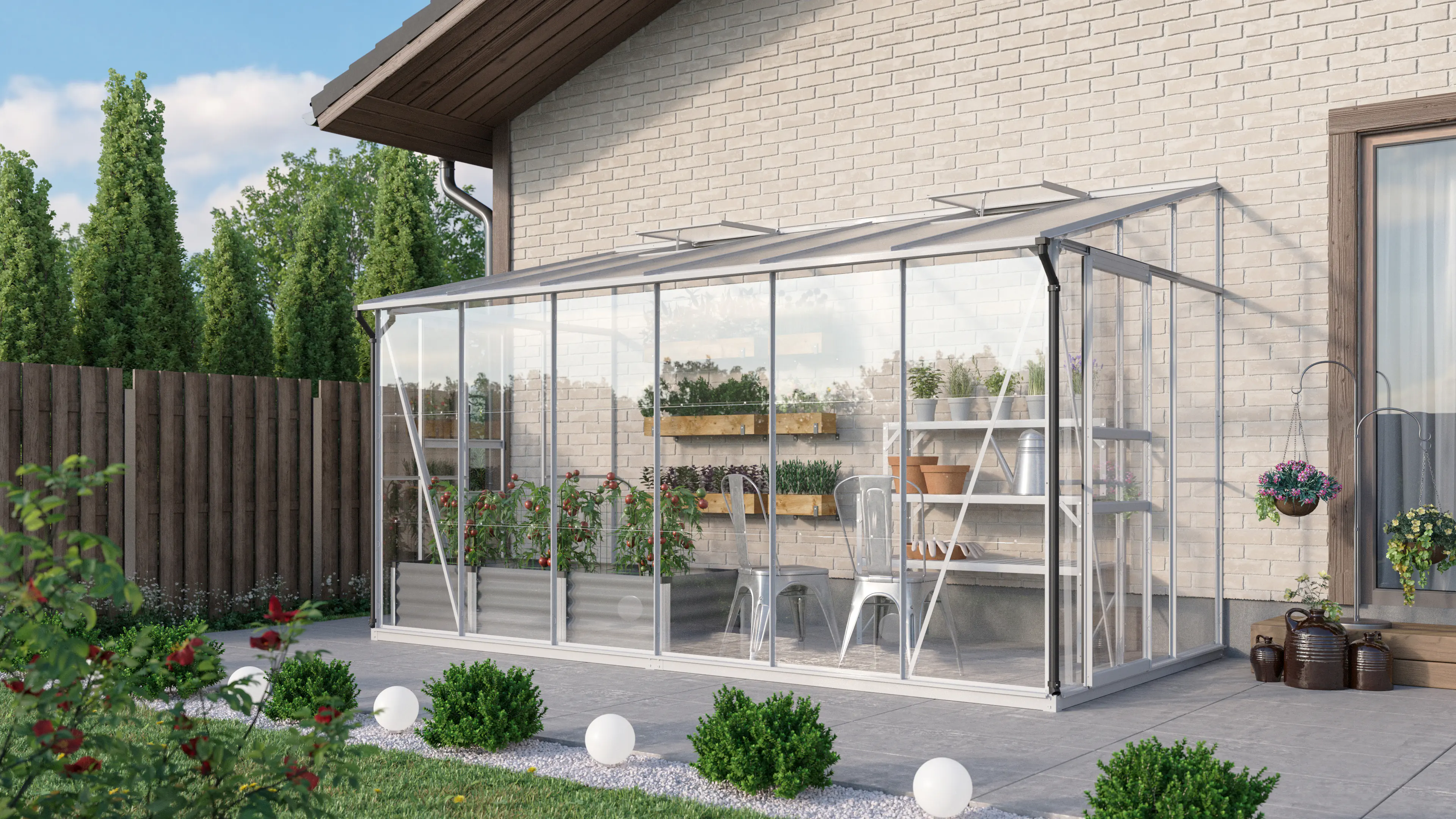 Vitavia Gewächshaus Osiris 7800 190 x 379 cm 3 mm ESG