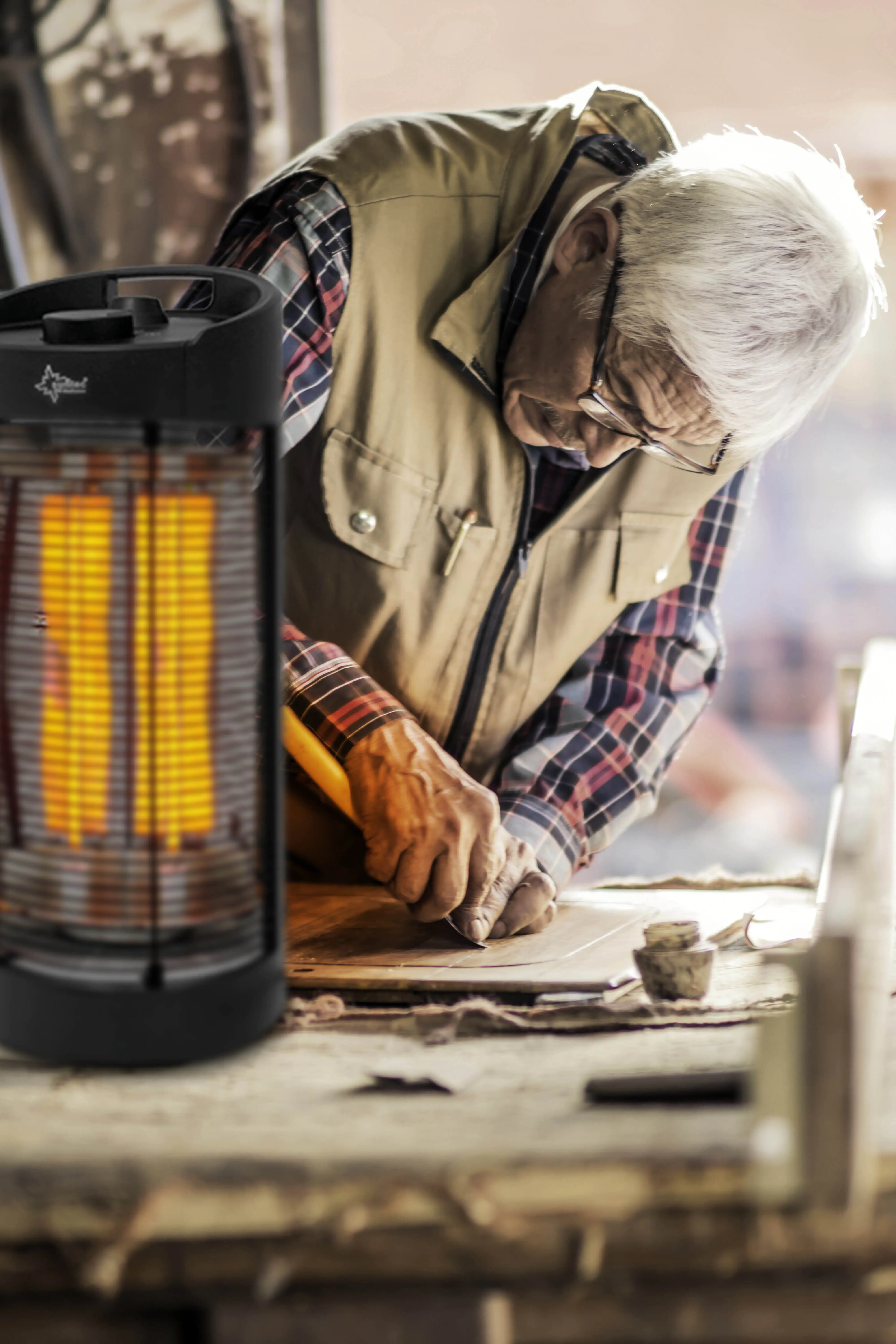 4250058314673_2 Suntec Infrarot Stand-/Tischstrahler Heat Ray Carbon Tower 1200 OSC schwarz