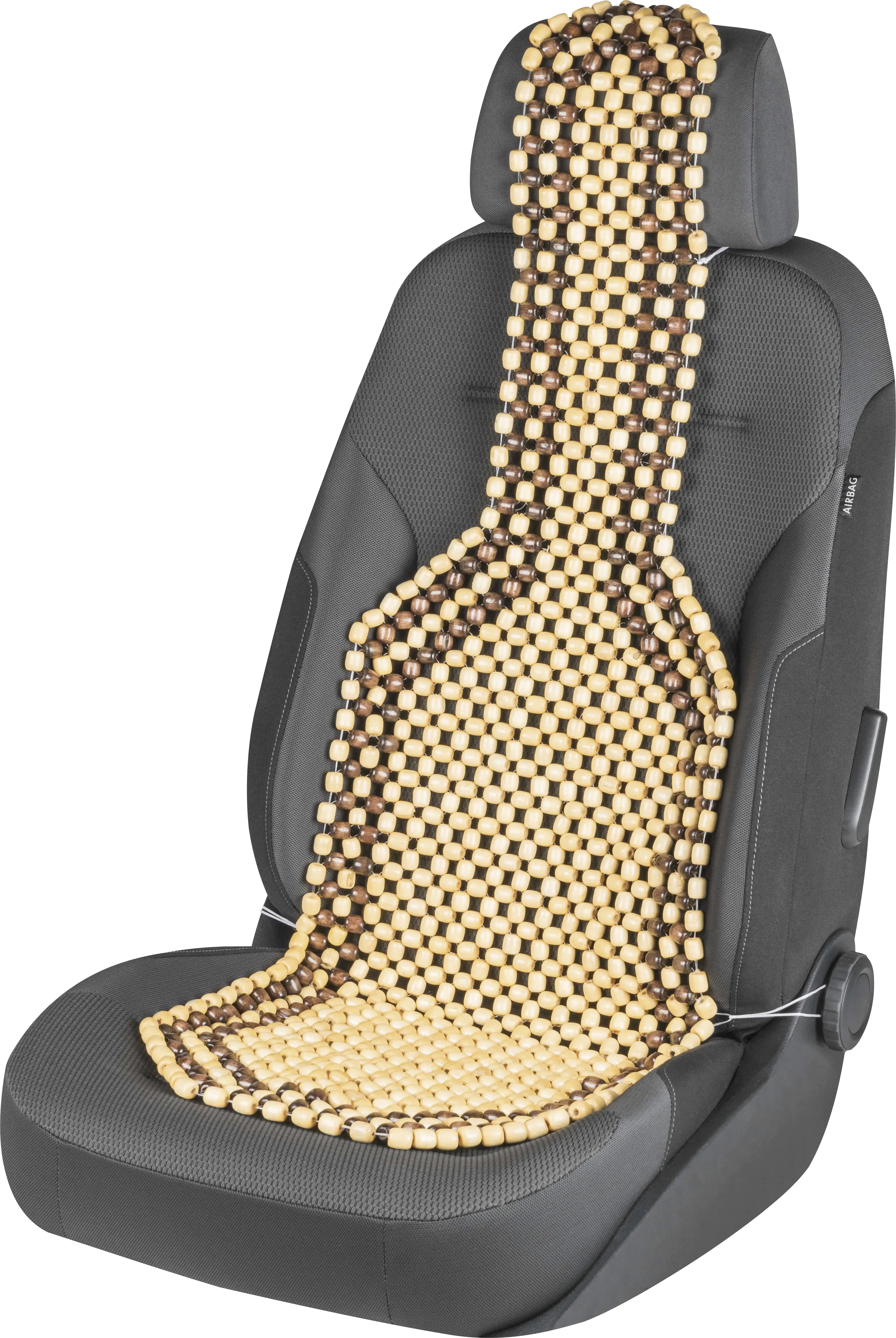 Walser Sitzaufleger aus Holzperlen natur 1-teilig