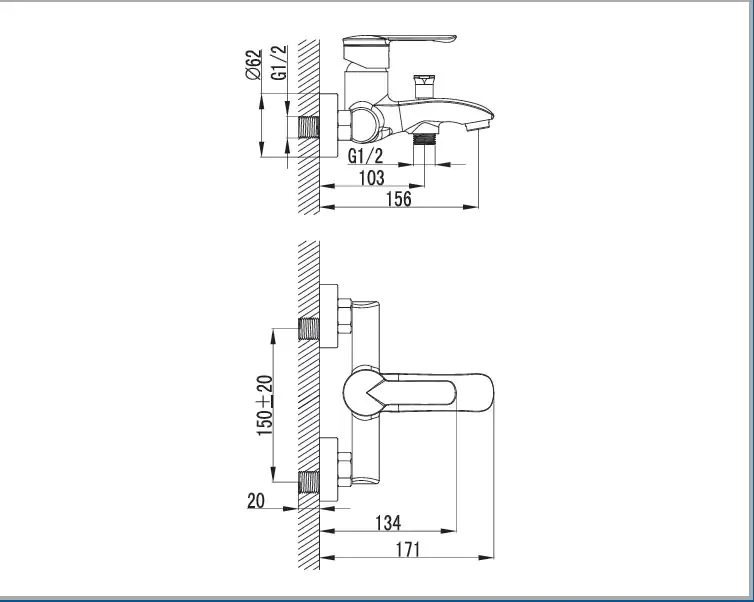 TrendLine Badewannenarmatur Leipzig verchromt
