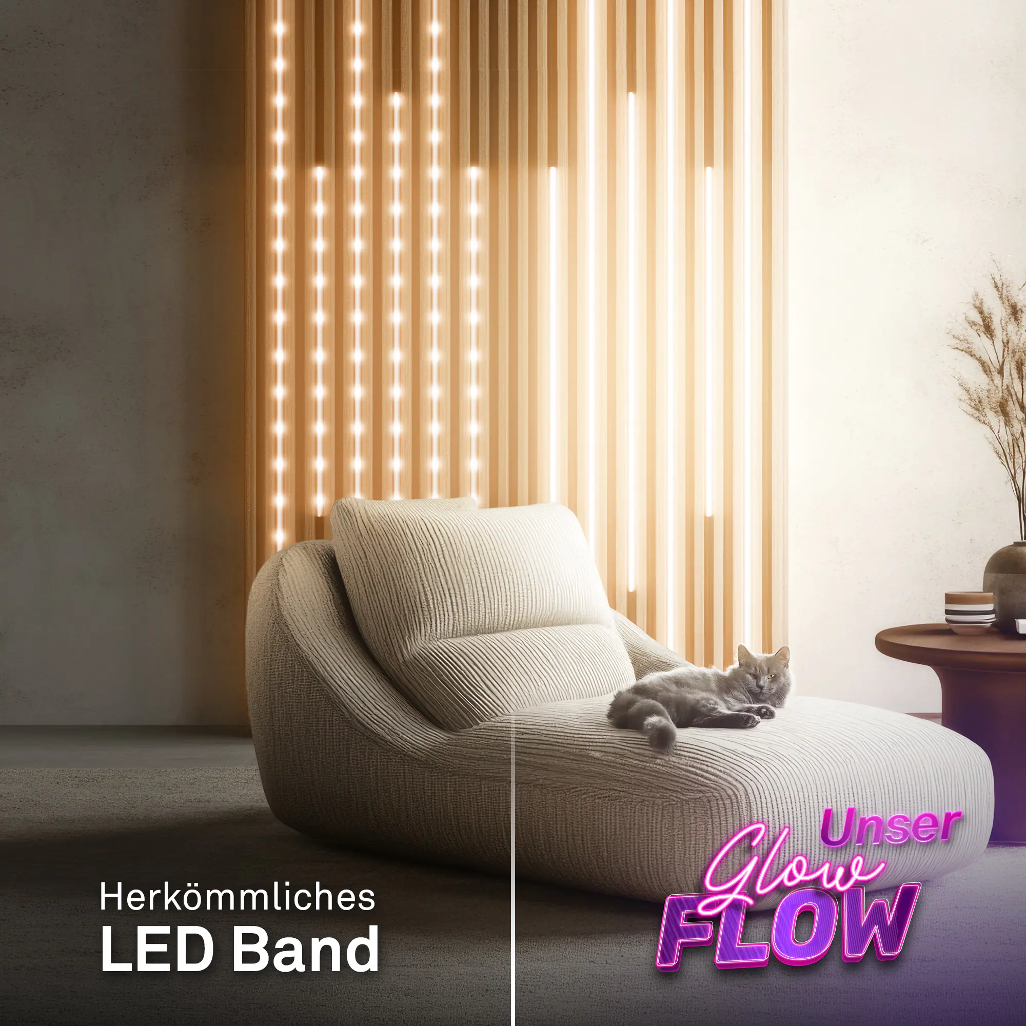 Briloner LED-Streifen Pimp your Panel Erweiterungsset  2,6 m 17,5 W warmweiß