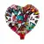 Folienballon Britto Motiv 3 Herz bunt 19 x 13,5 cm