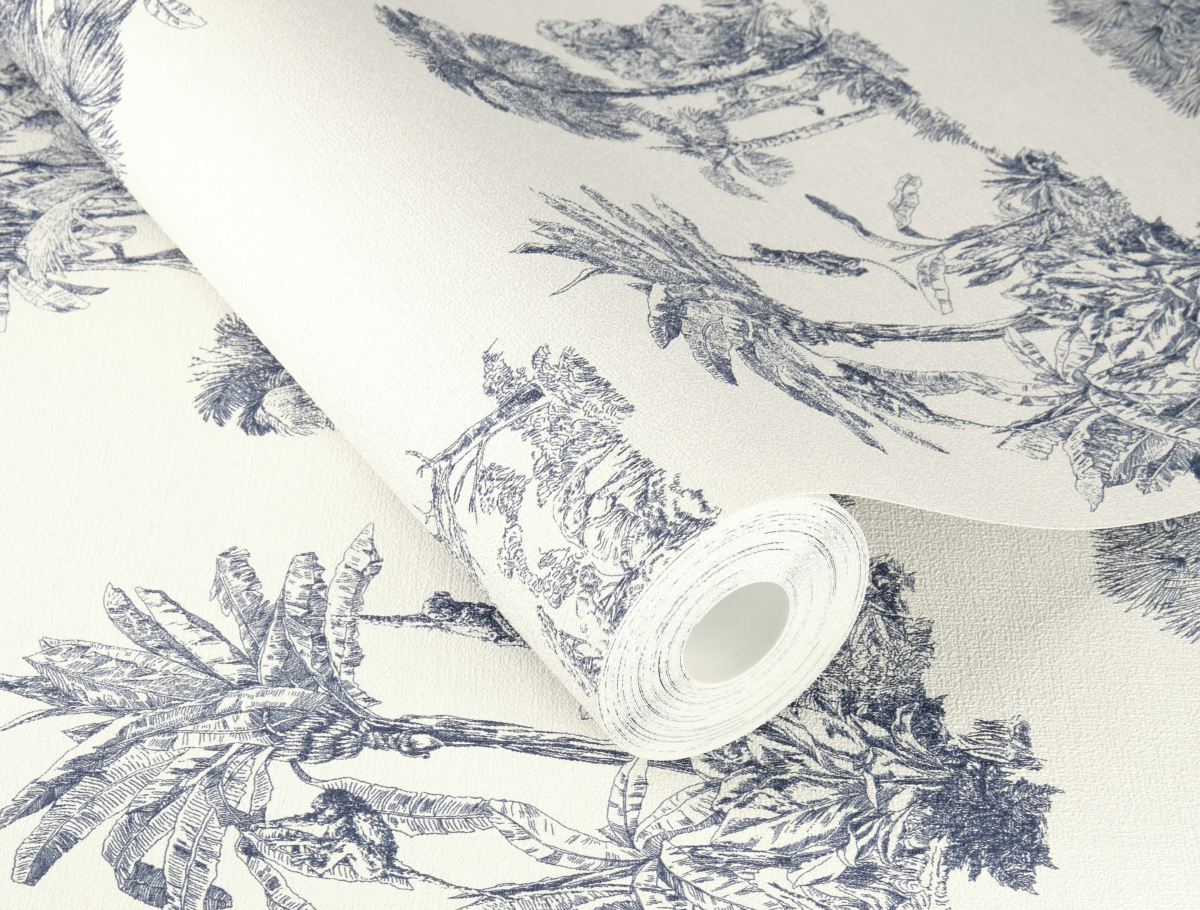 Rasch Vliestapete 555011 Blau-Indigo Muster & Motive 10,05 m x 0,53 m