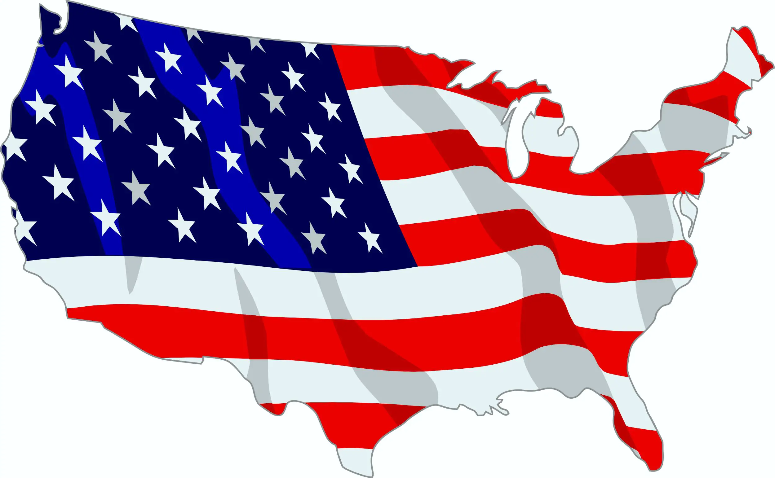 Hermann Schütz Aufkleber USA Landkontur Dimension 50x70mm