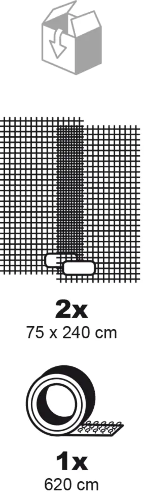 Schellenberg Fliegenschutz-Lamellenvorhang 140 x 240 cm weiß kürzbar