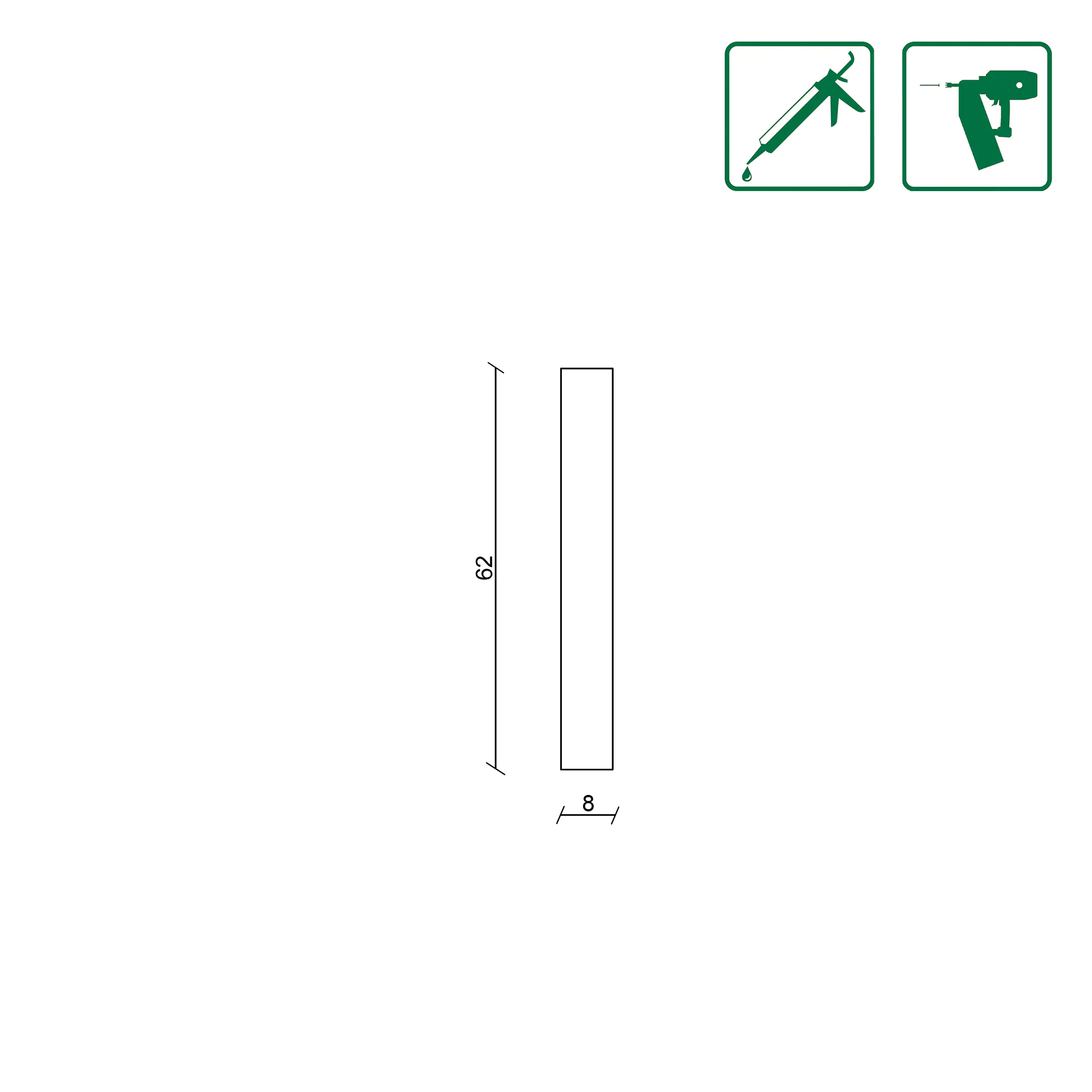 Neuhofer Wandleistenset Shaker Style 118 cm x 62 x 8 mm Neuhofer Wandleistenset Shaker Style 118 cm x 62 x 8 mm