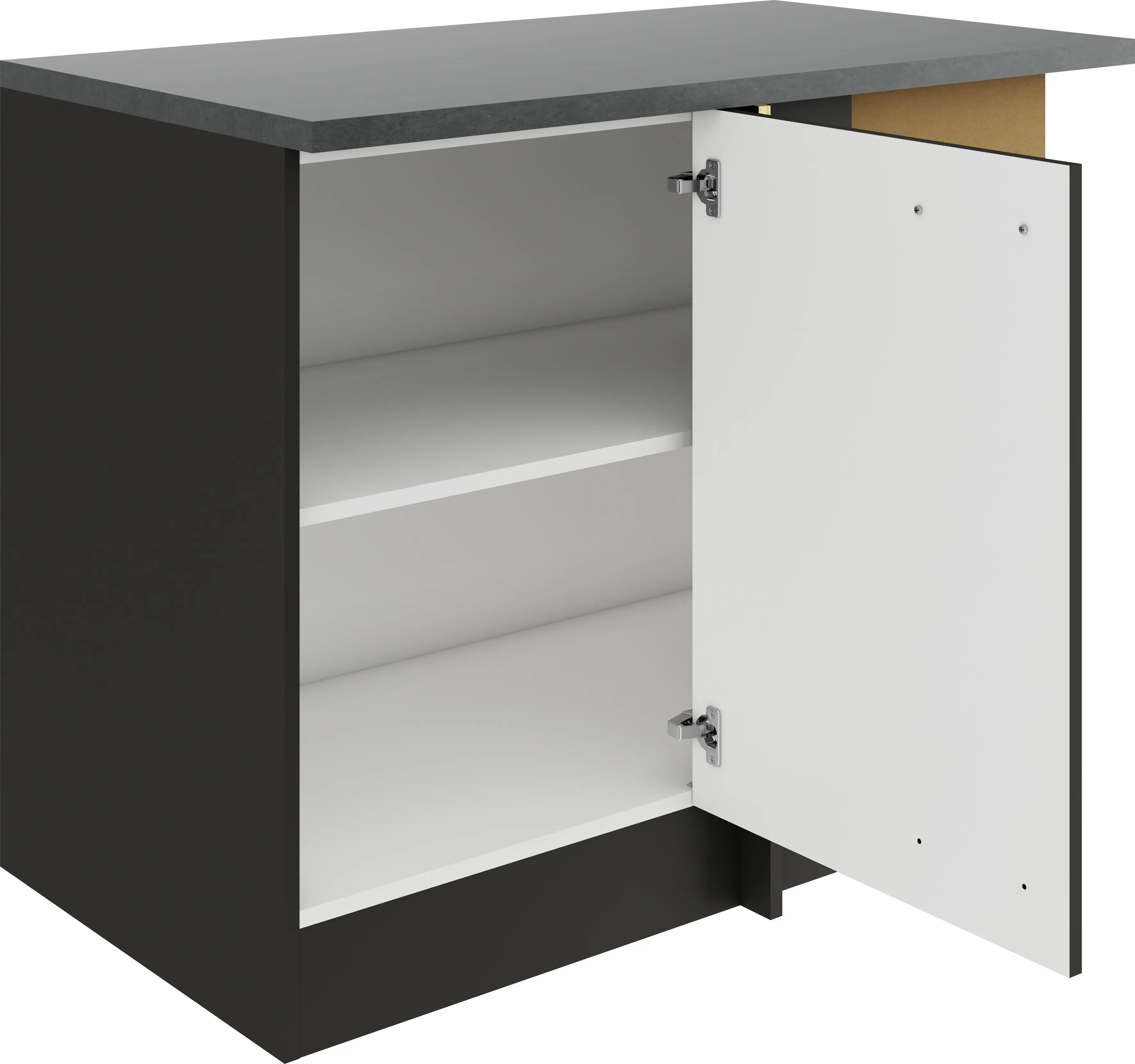 Optifit Eckunterschrank Madrid 420 anthrazit matt 110 cm