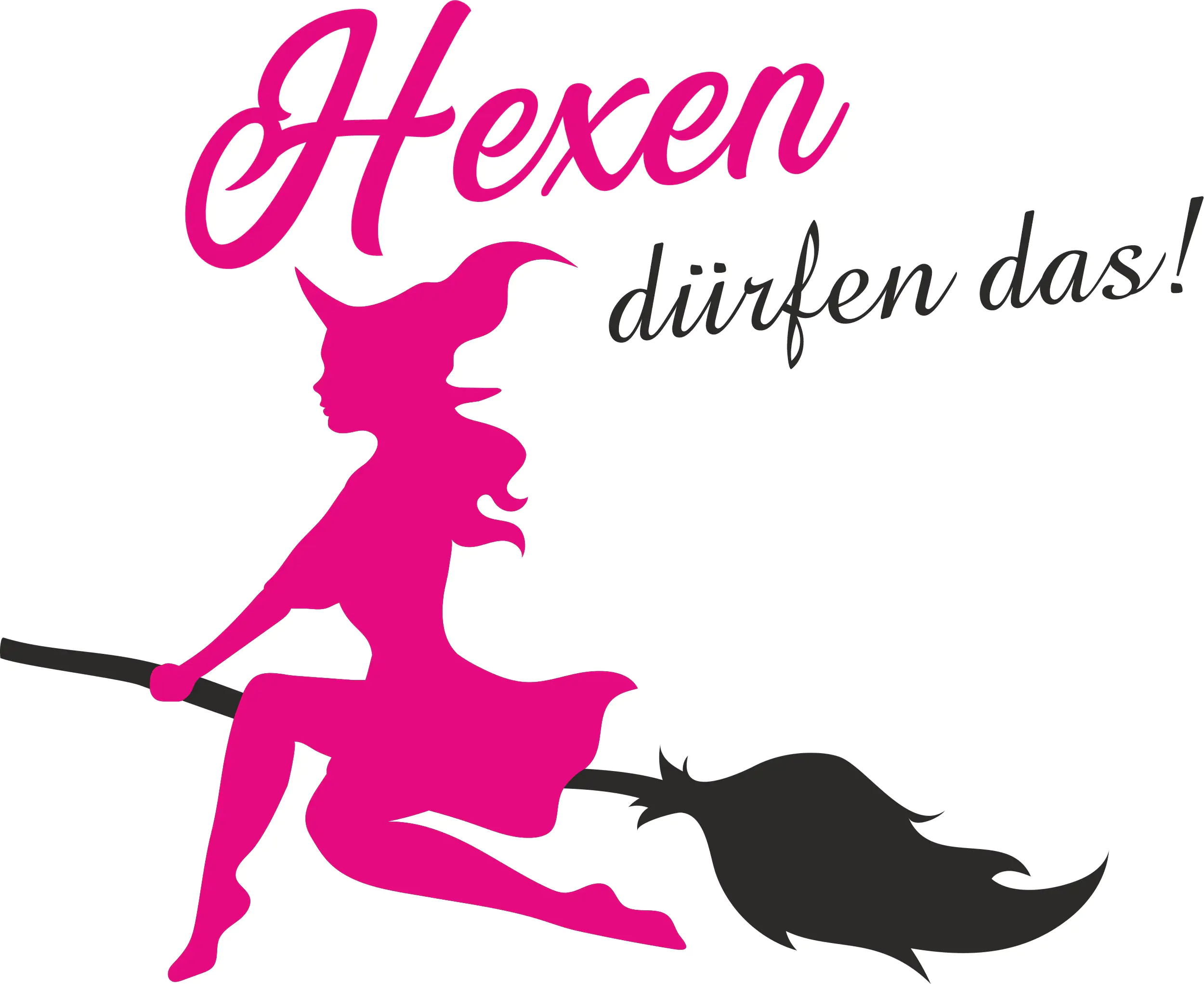 Hermann Schütz Aufkleber Hexen dürfen das 140x105mm