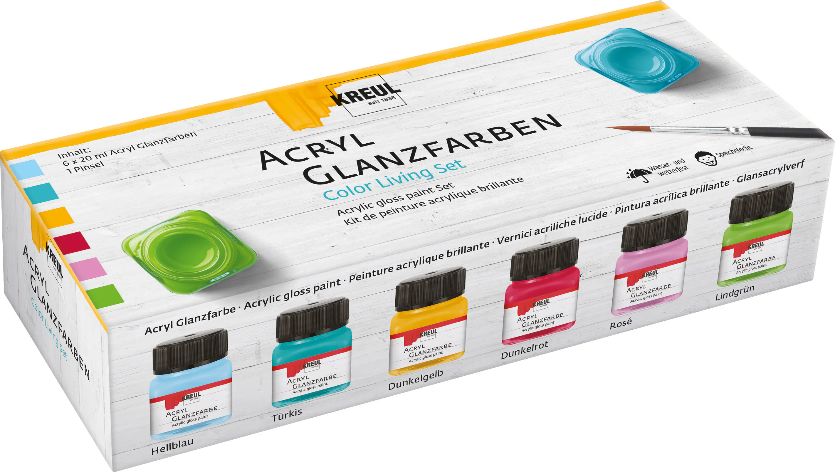 Kreul Acryl Glanzfarben Set Color Living 6 x 20 ml Kreul Acryl Glanzfarben Set Color Living 6 x 20 ml