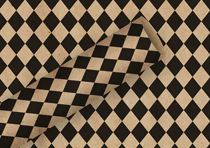 Braun & Company Geschenkpapier Kollektion Rhombic schwarz 2 m x 70 cm