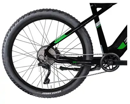Zündapp E-Bike MTB Z898 27,5 Zoll RH 48cm 10-Gang Deore, 540 Wh schwarz grün