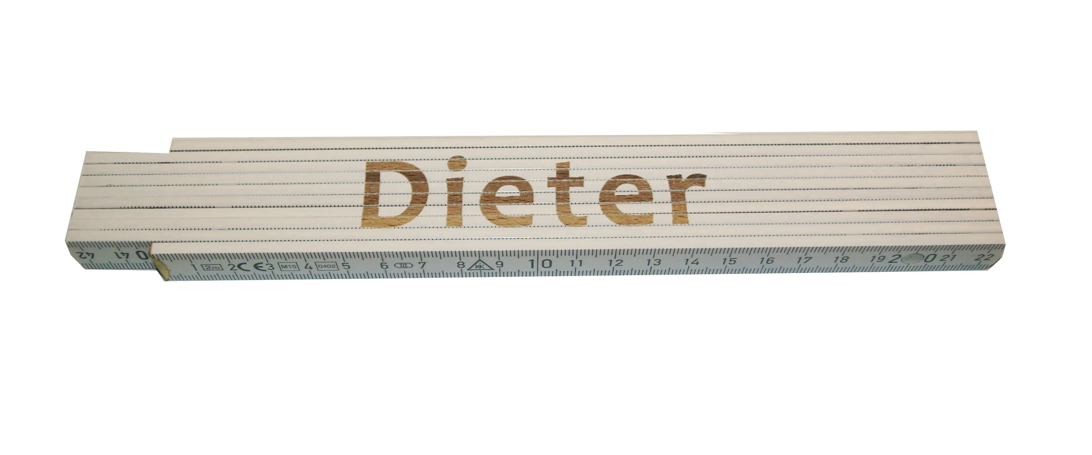 Zollstock Dieter 2 m weiß