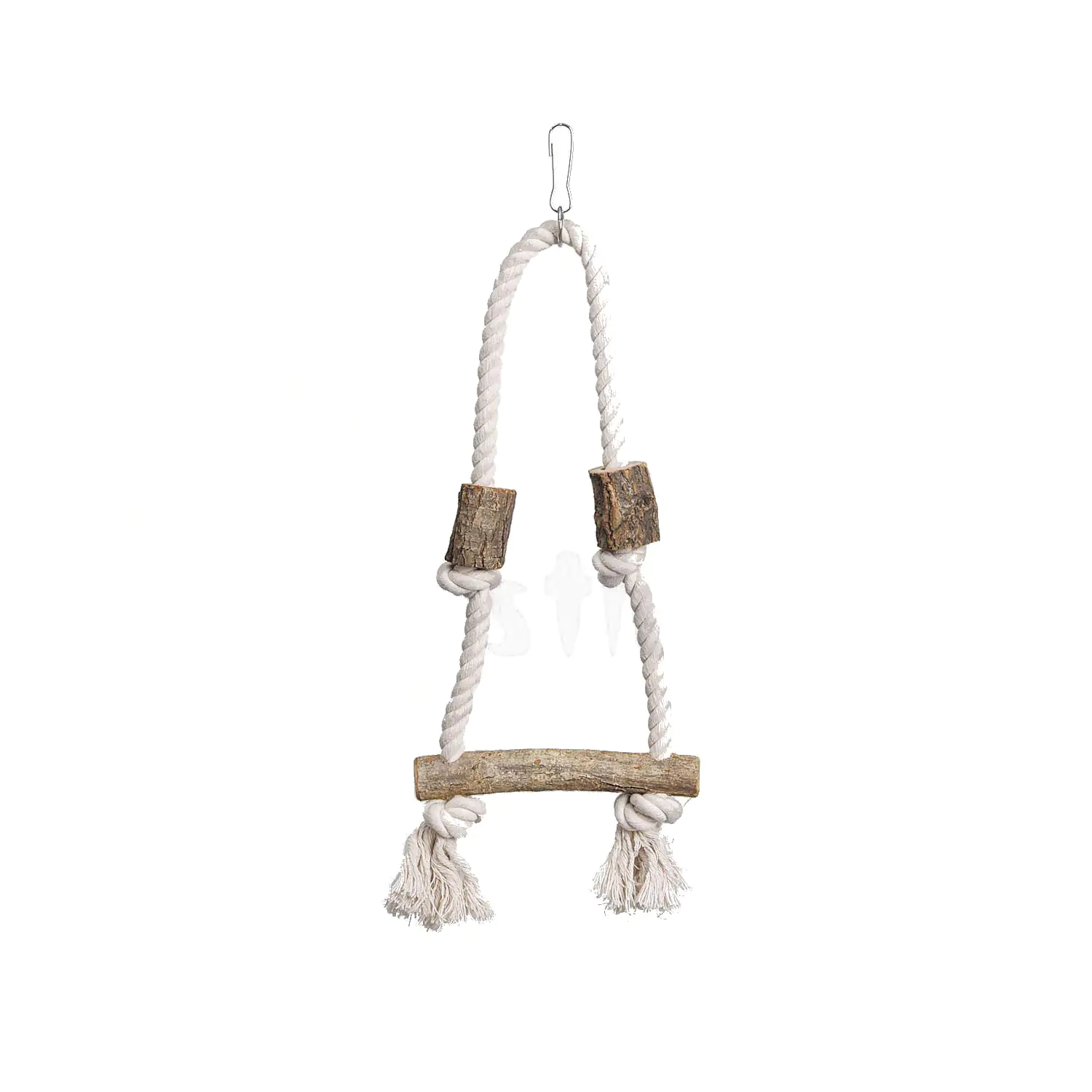 Ollesch Vogelspielzeug 42 cm Seil mit Holz natur