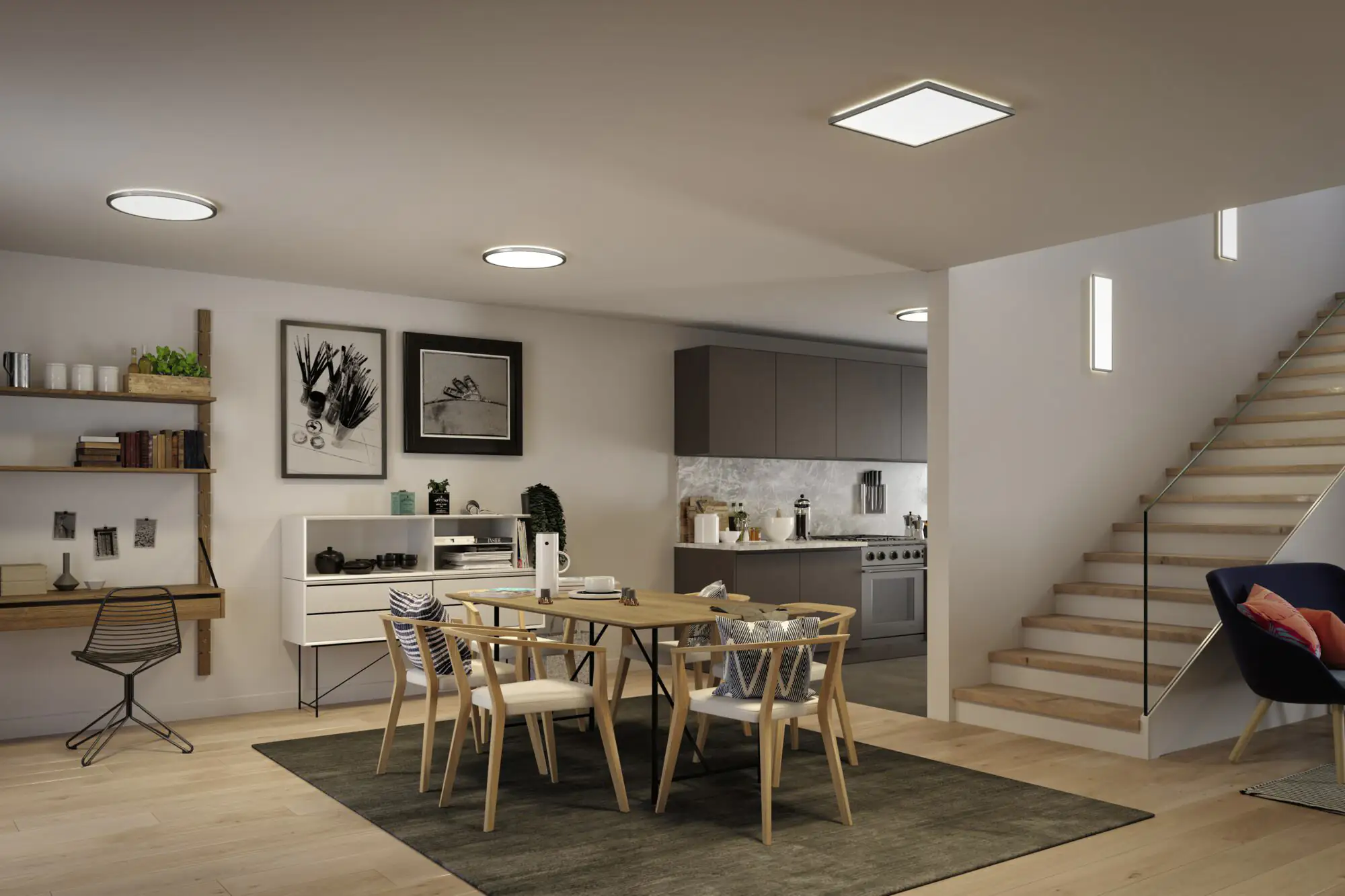 Paulmann LED Panel Atria Shine chrom-matt 42 x 42 cm neutralweiß dimmbar