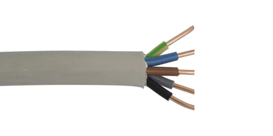 Feuchtraumleitung NYM-J 5 x 2,5 - 25 Meter, grau