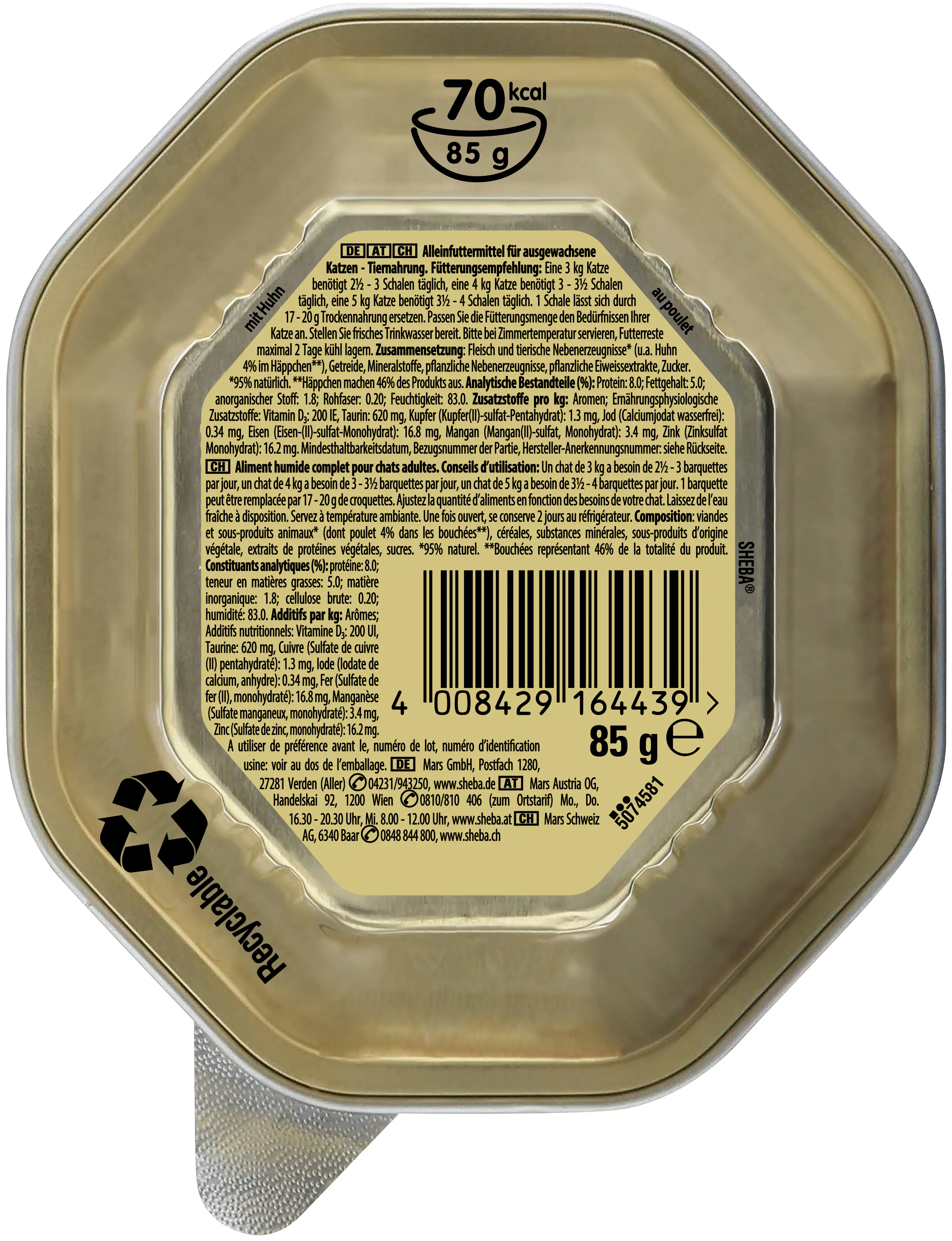 Sheba Sauce Collection Sauce Lover mit Huhn 85 g Sheba Sauce Collection Sauce Lover mit Huhn 85 g
