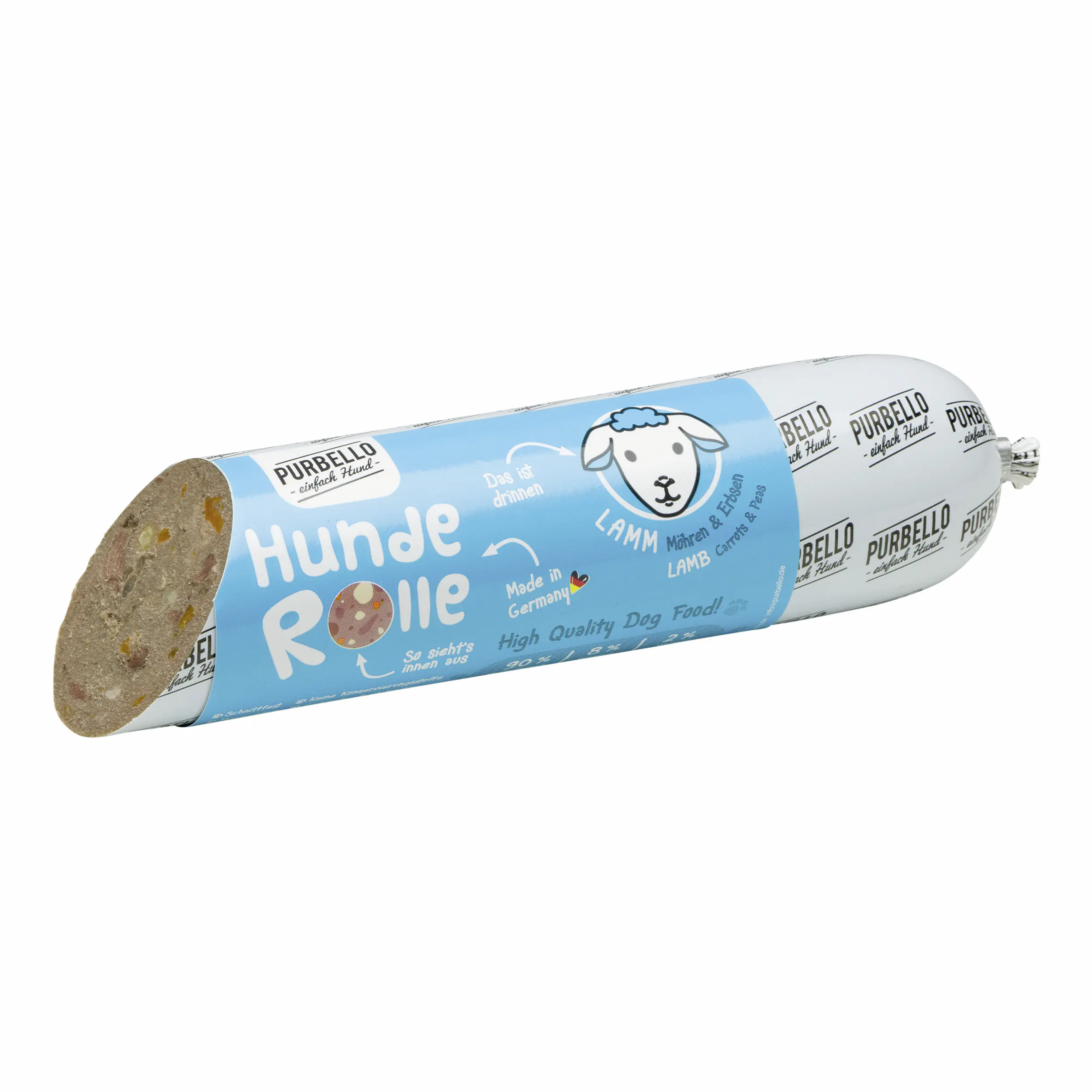 Purbello Hundefutter Rolle Adult getreidefrei 400 g Lamm