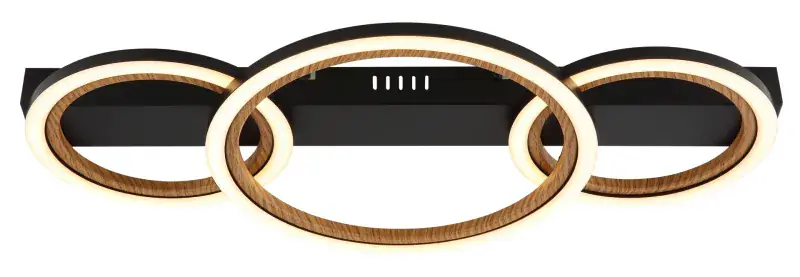 Globo Deckenleuchte Dakari I 58 x 30 cm schwarz warmweiß