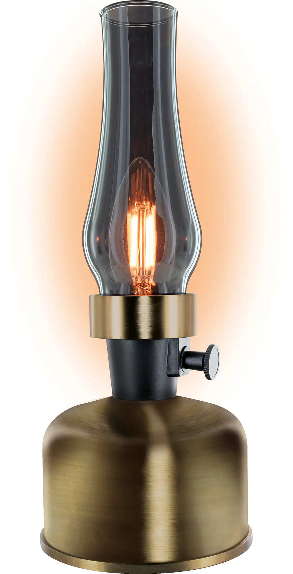 Schwaiger Akku-Tischleuchte Retro Design alt-messing dimmbar