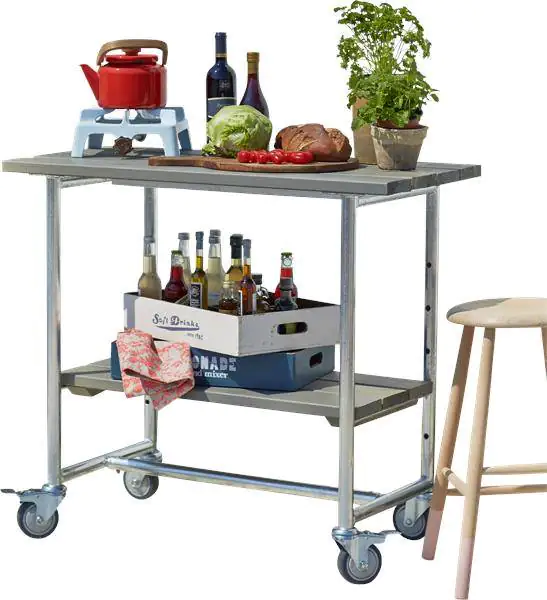 Plus Pflanztisch Urban graubraun 100x50x90cm rechteckig