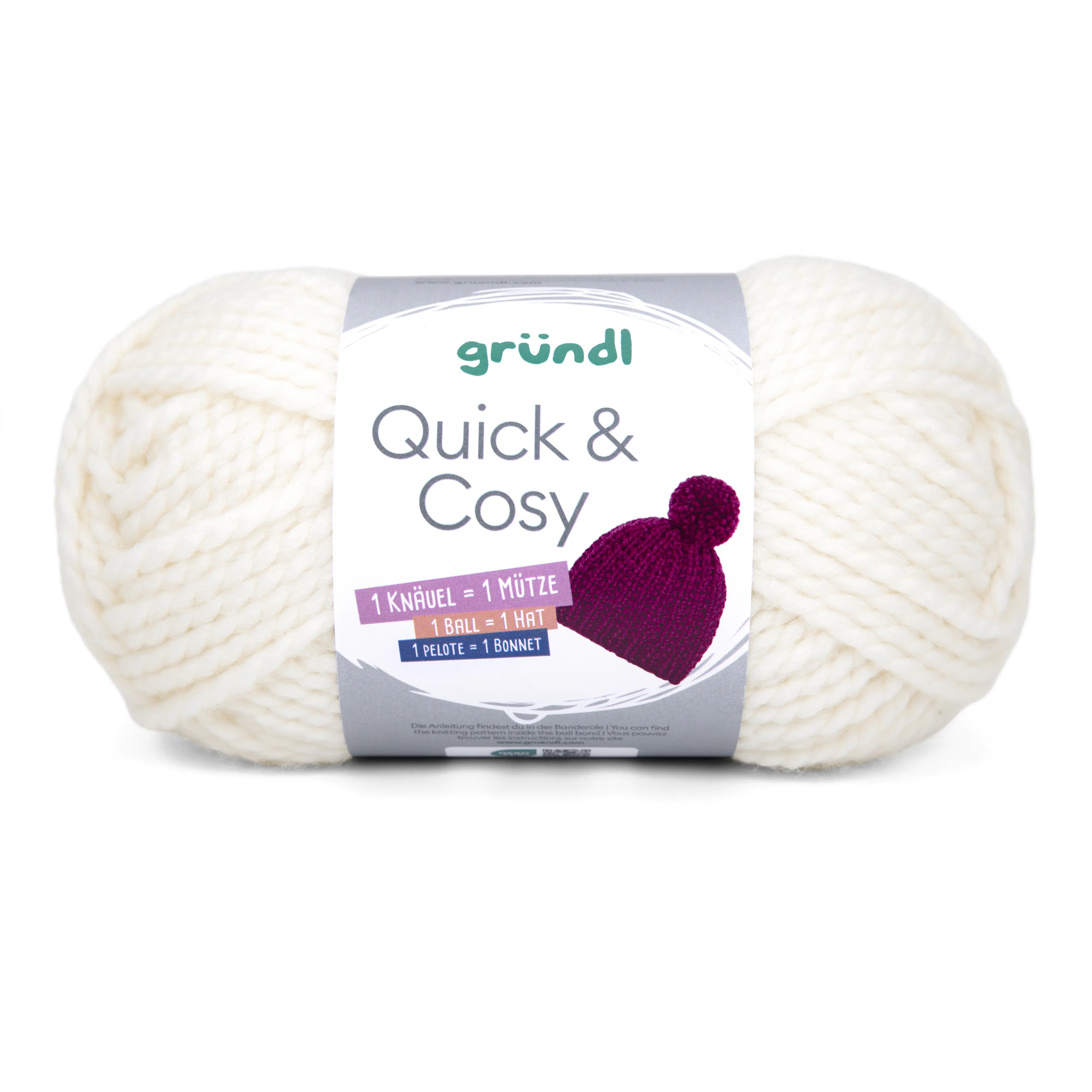 Gründl Wolle Quick and Cosy 150 g weiß